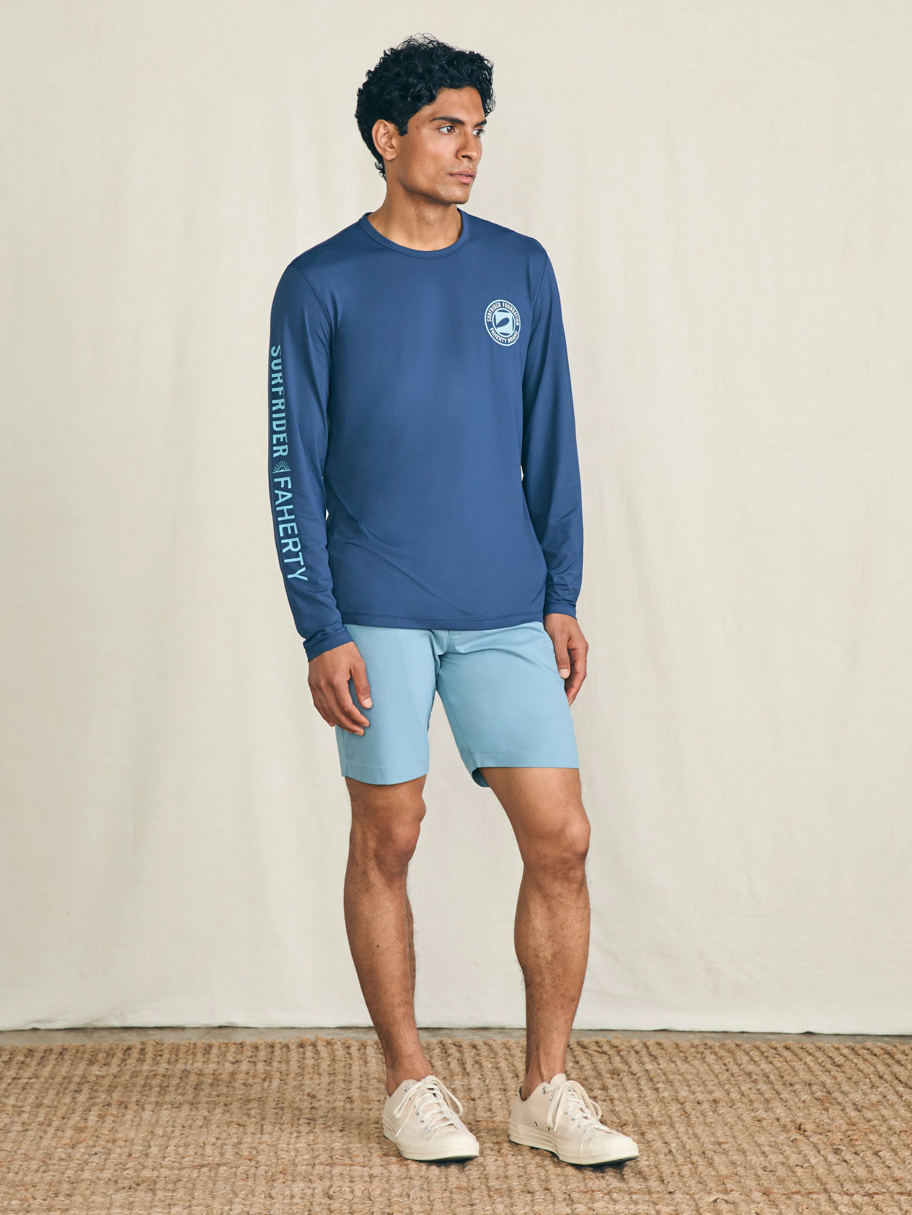 Long-Sleeve Surfrider Shorelite UPF Tee - Deep Navy sold by Faherty product image thumbnail 3