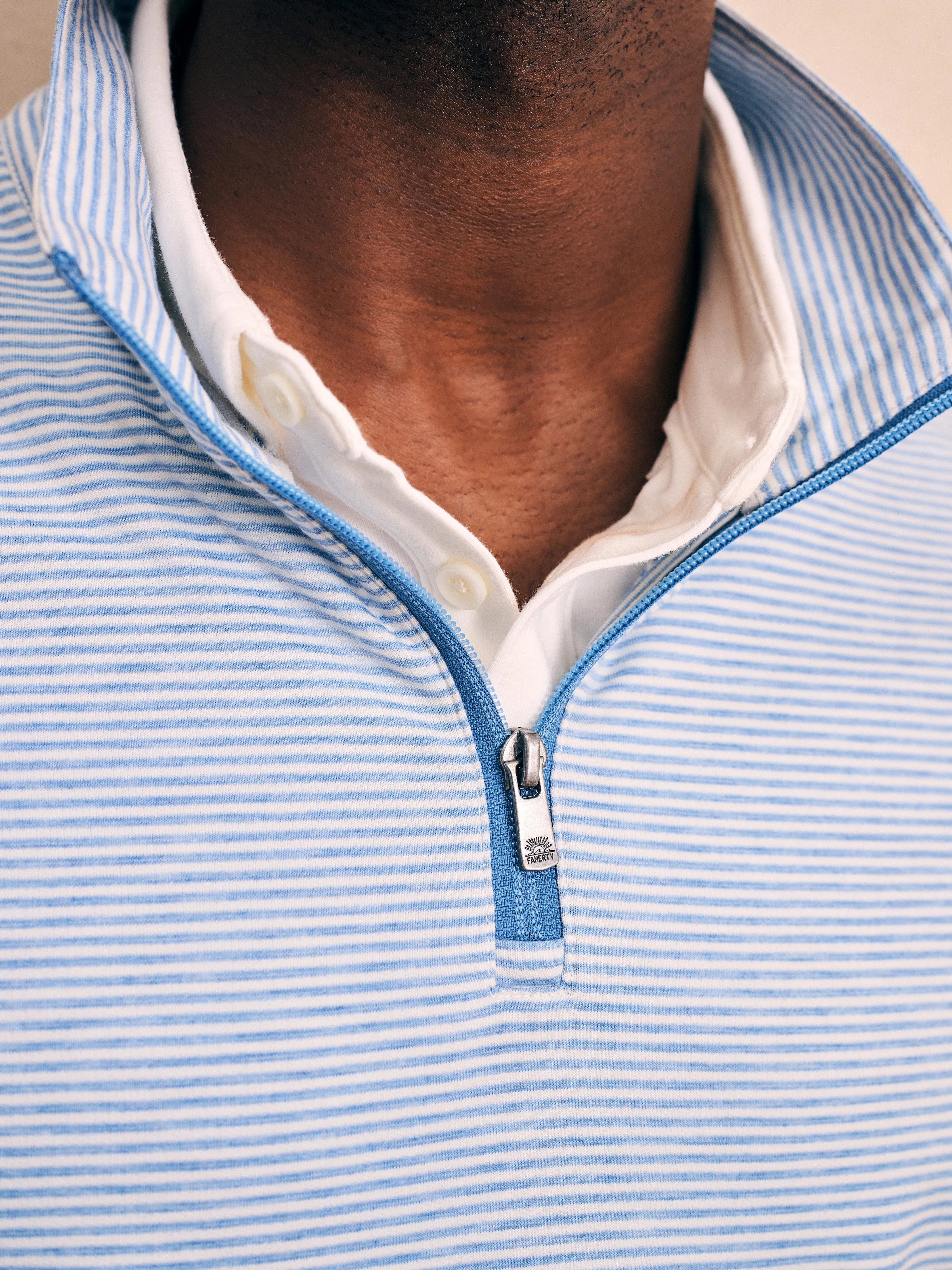Movement™ Quarter Zip - Madaket Stripe sold by Faherty product image thumbnail 3