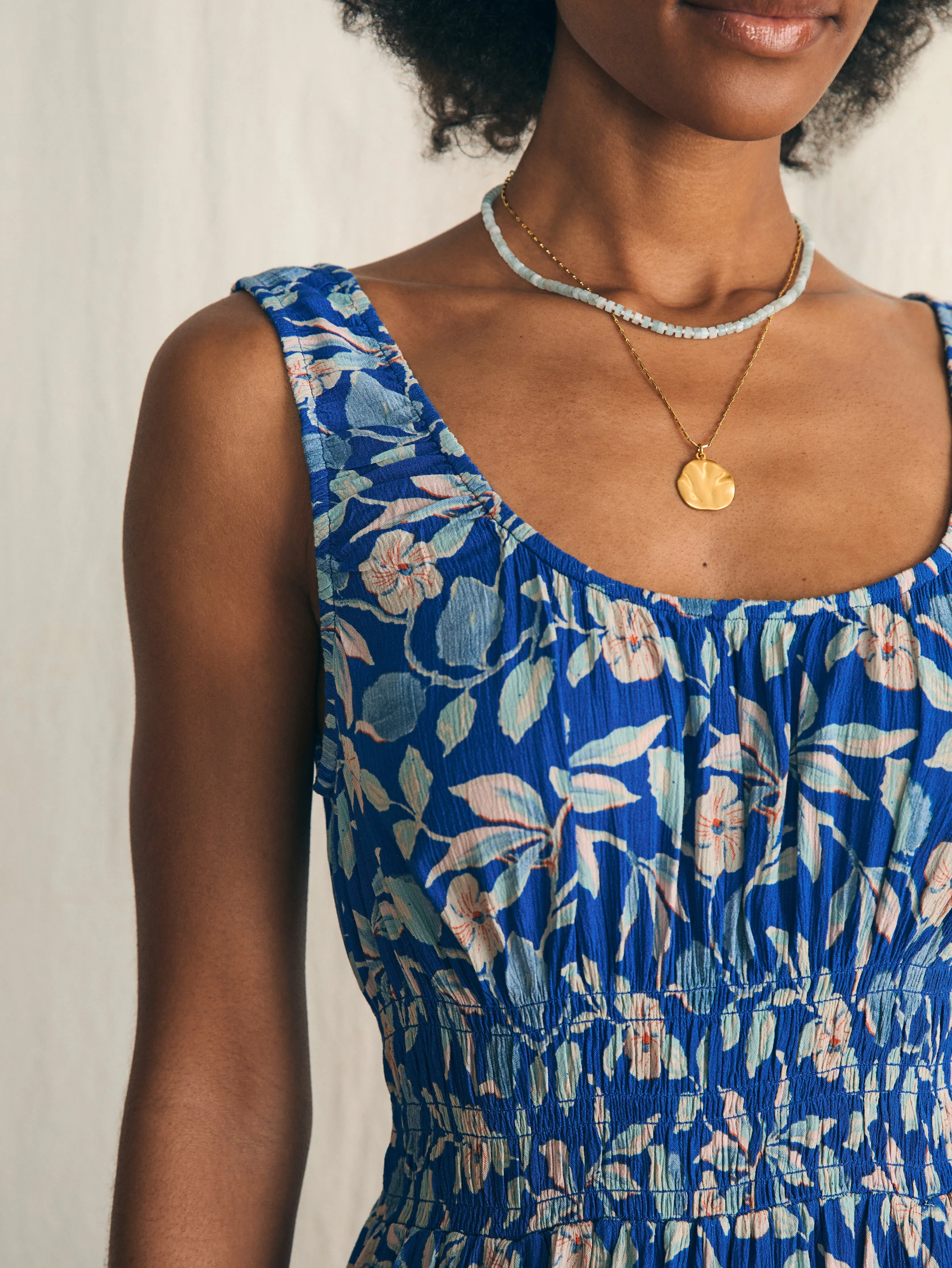 Sunseeker Midi Dress - Blue Ginger Floral sold by Faherty product image thumbnail 2