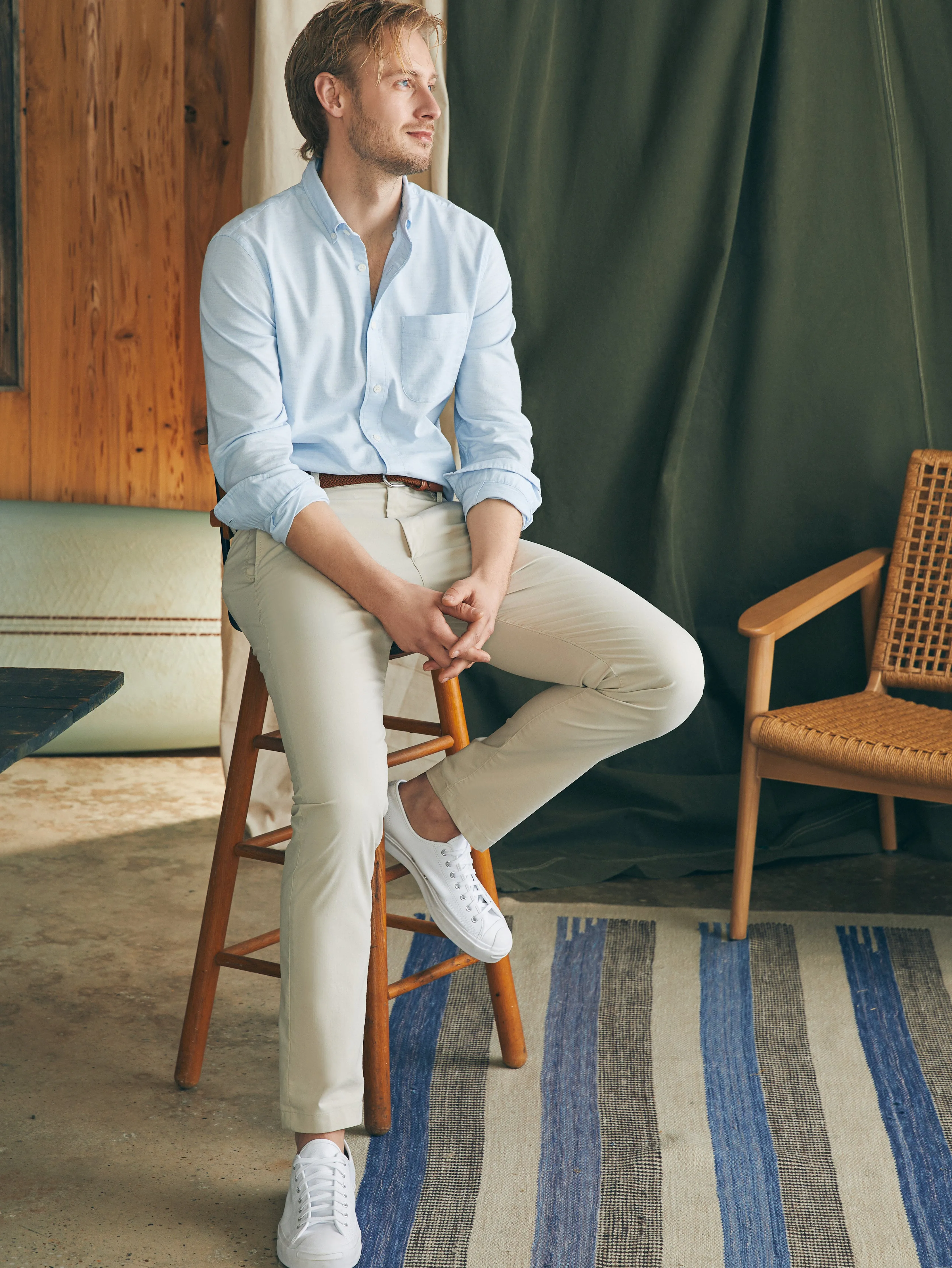 Movement™ Chino Pant (30" Inseam) - Light Sand sold by Faherty product image thumbnail 3