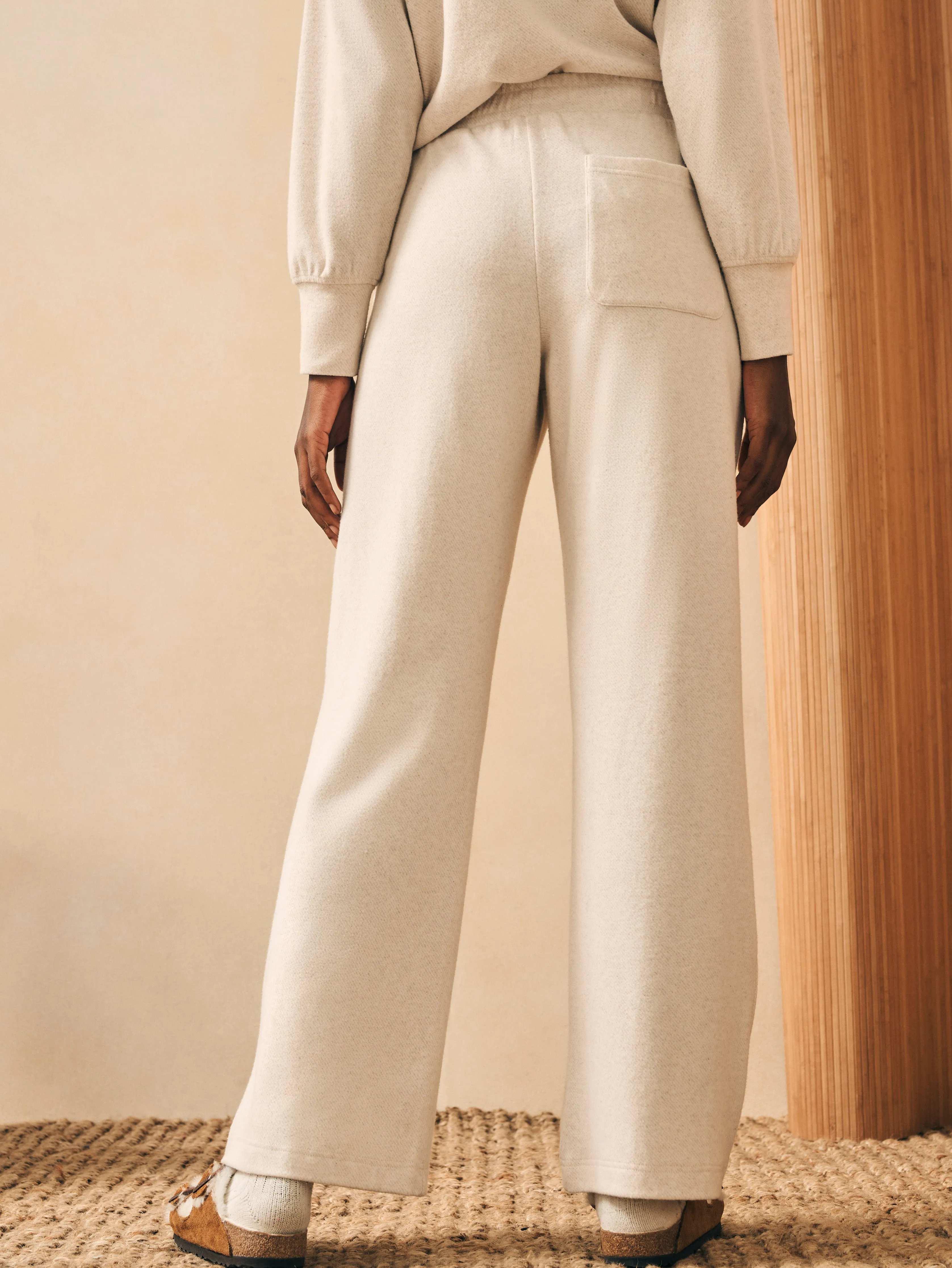 Legend™ Lounge Wide Leg Pant - Off White sold by Faherty product image thumbnail 4