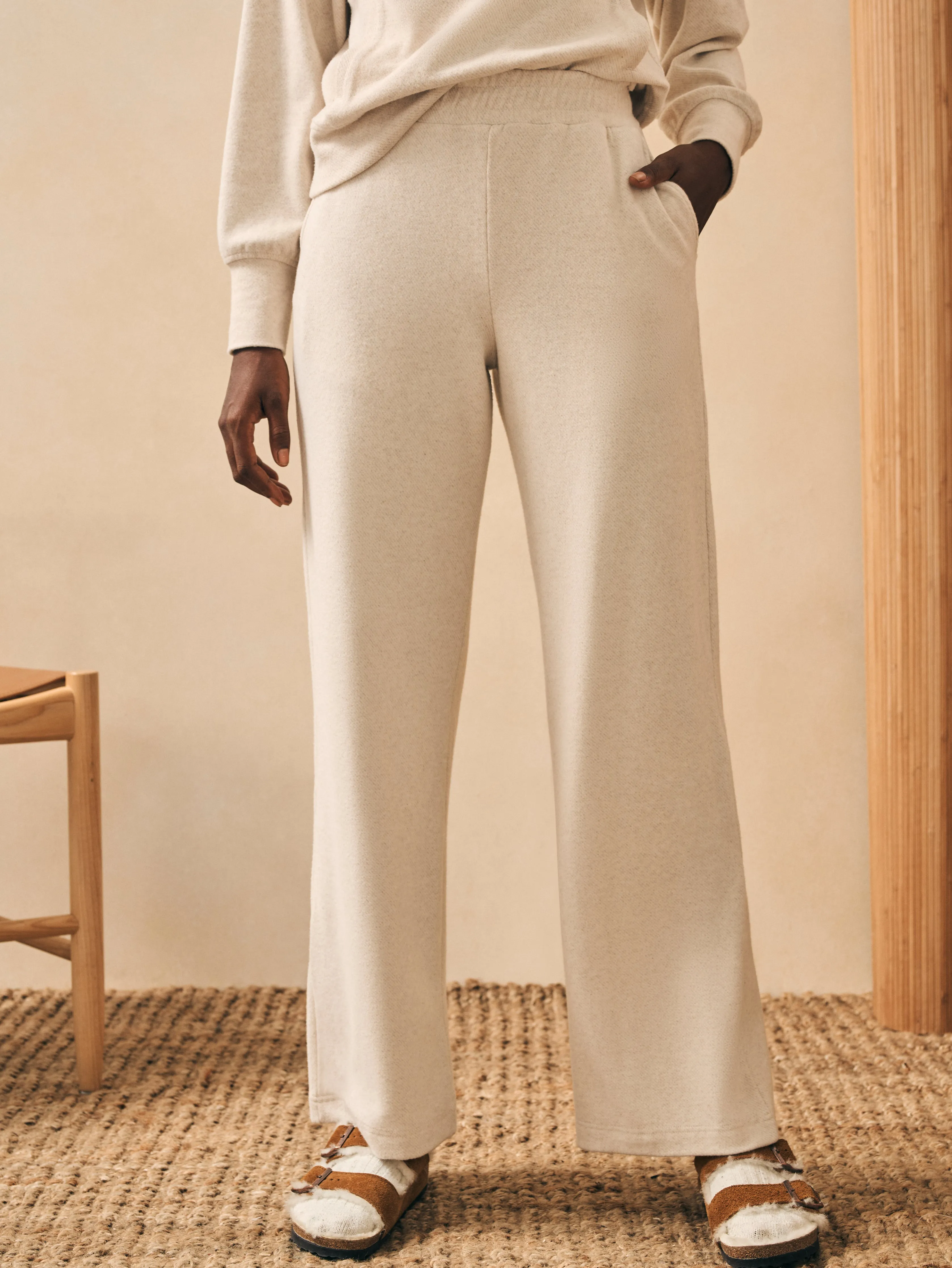Legend™ Lounge Wide Leg Pant - Off White sold by Faherty product image thumbnail 2