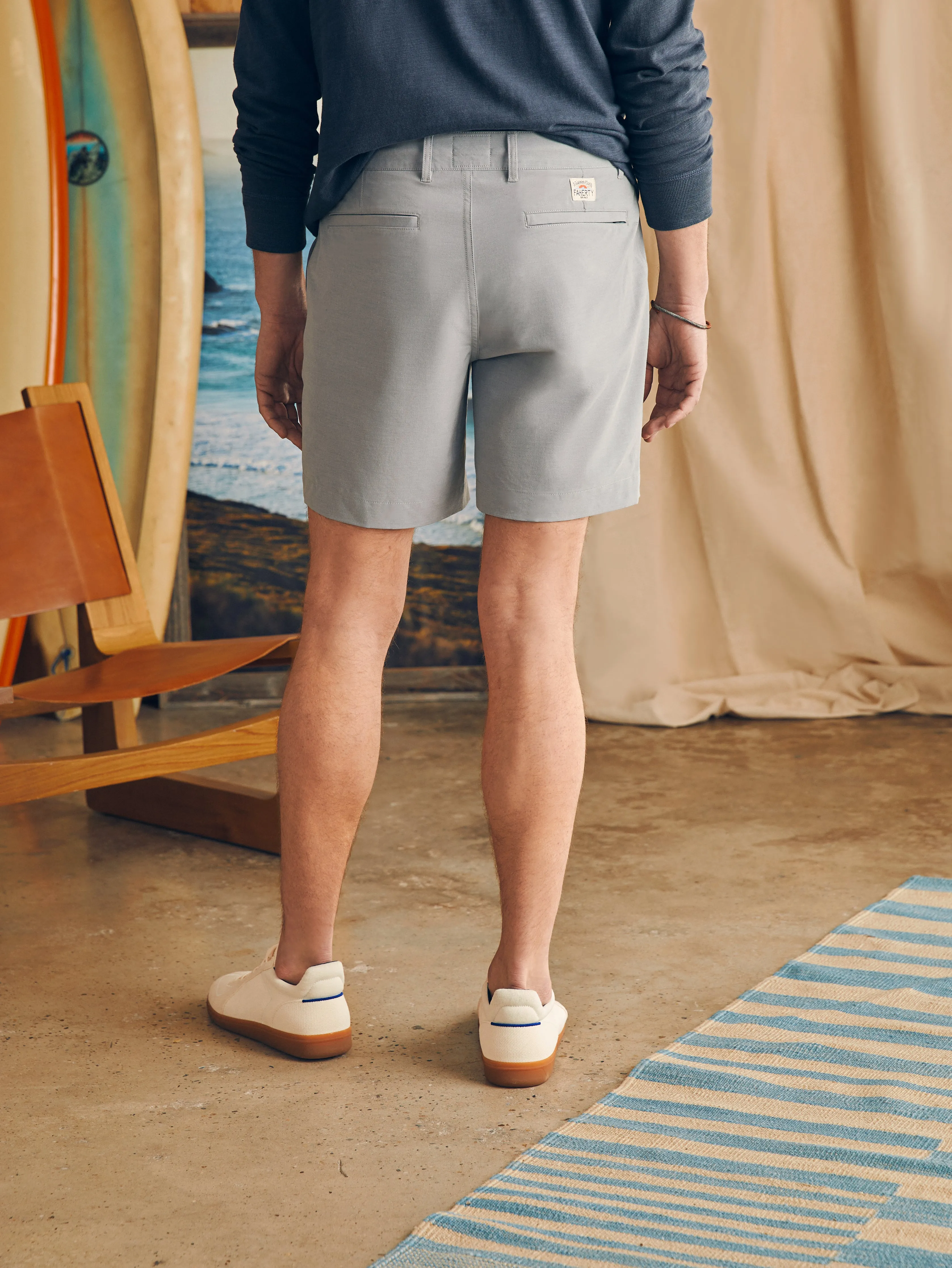 All Day™ Short 1.0 (7") - Ice Grey sold by Faherty product image thumbnail 5