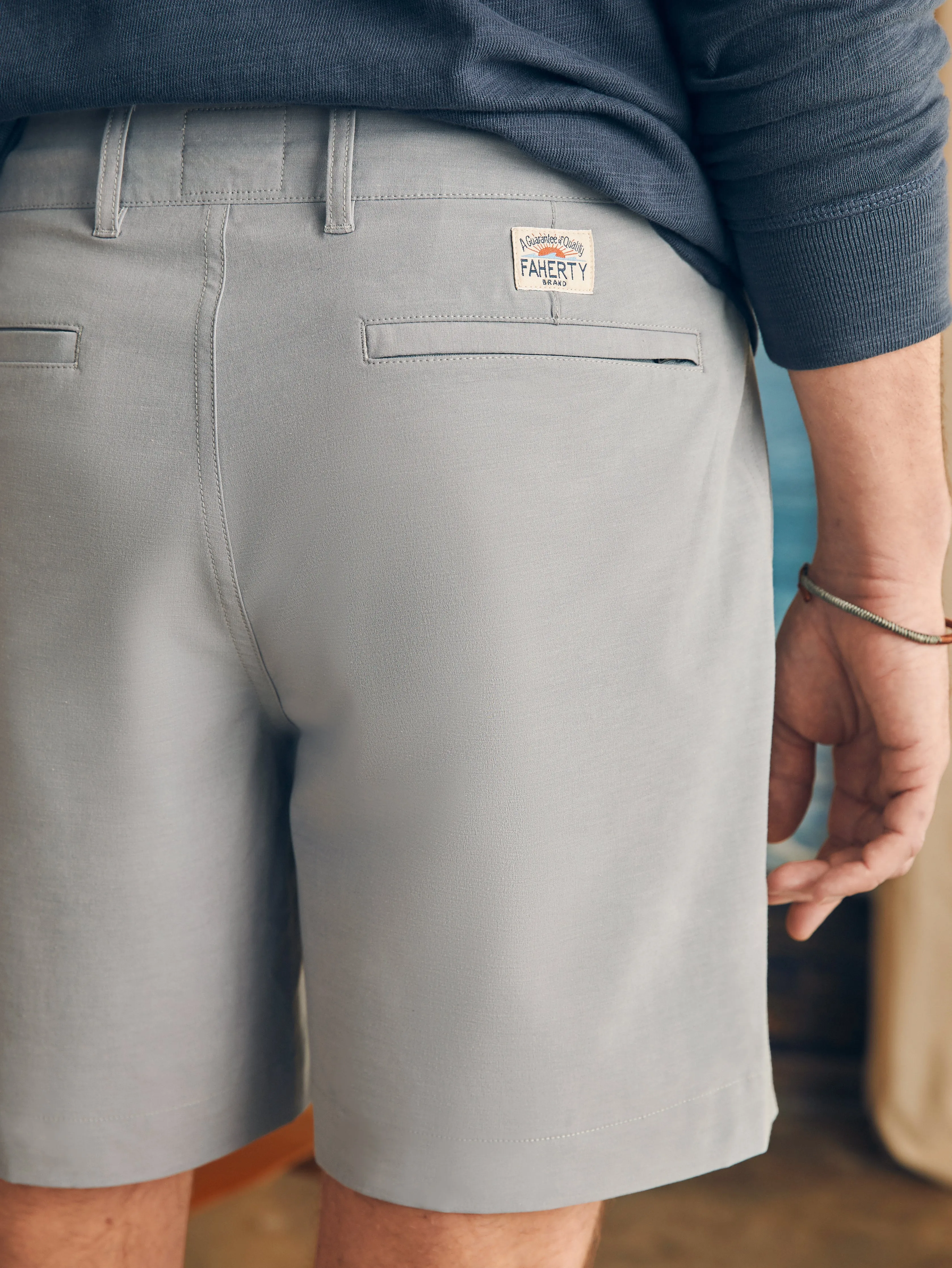 All Day™ Short 1.0 (7") - Ice Grey sold by Faherty product image thumbnail 3
