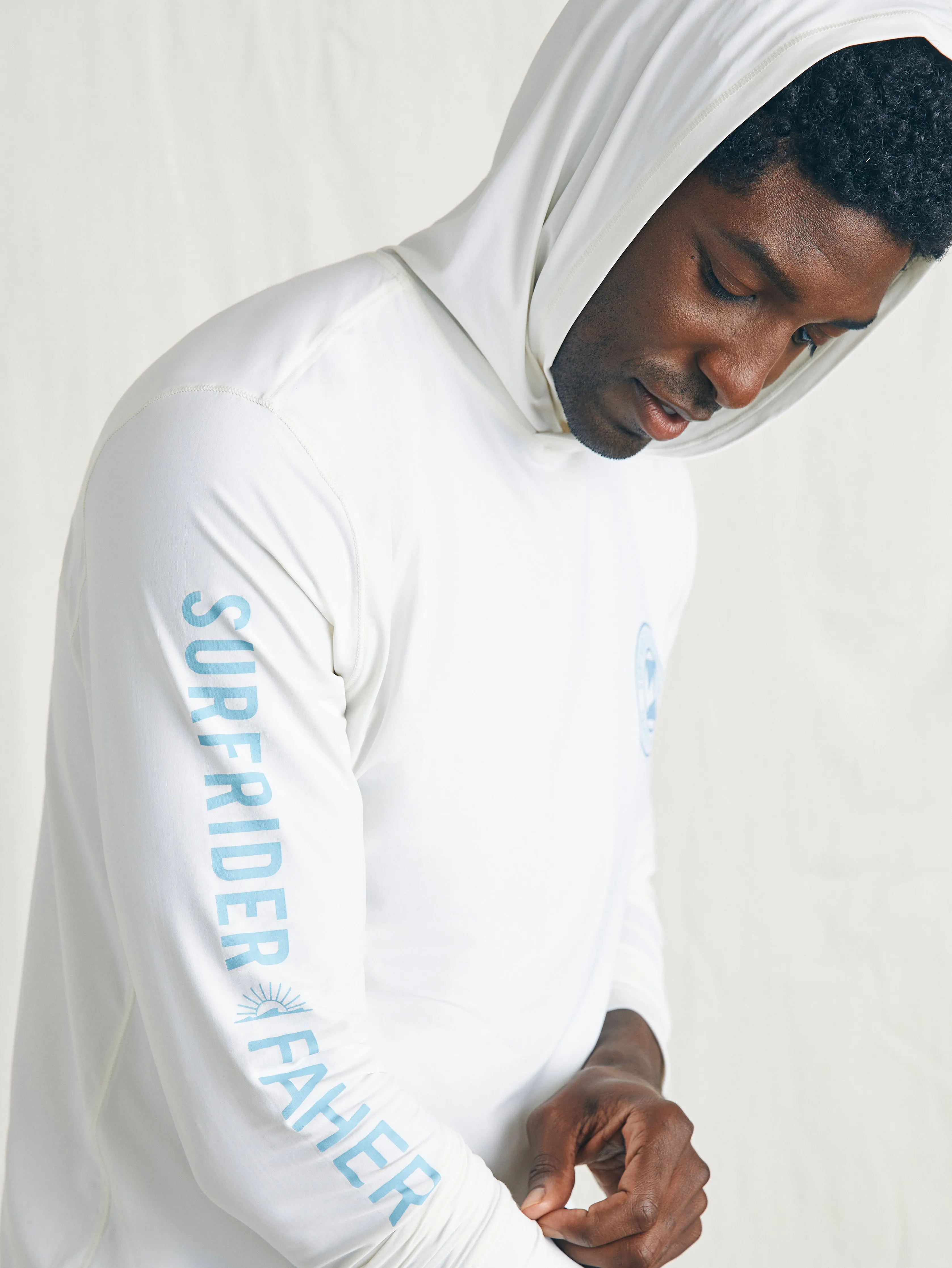 Surfrider Shorelite UPF Hoodie - Pure White sold by Faherty product image thumbnail 3