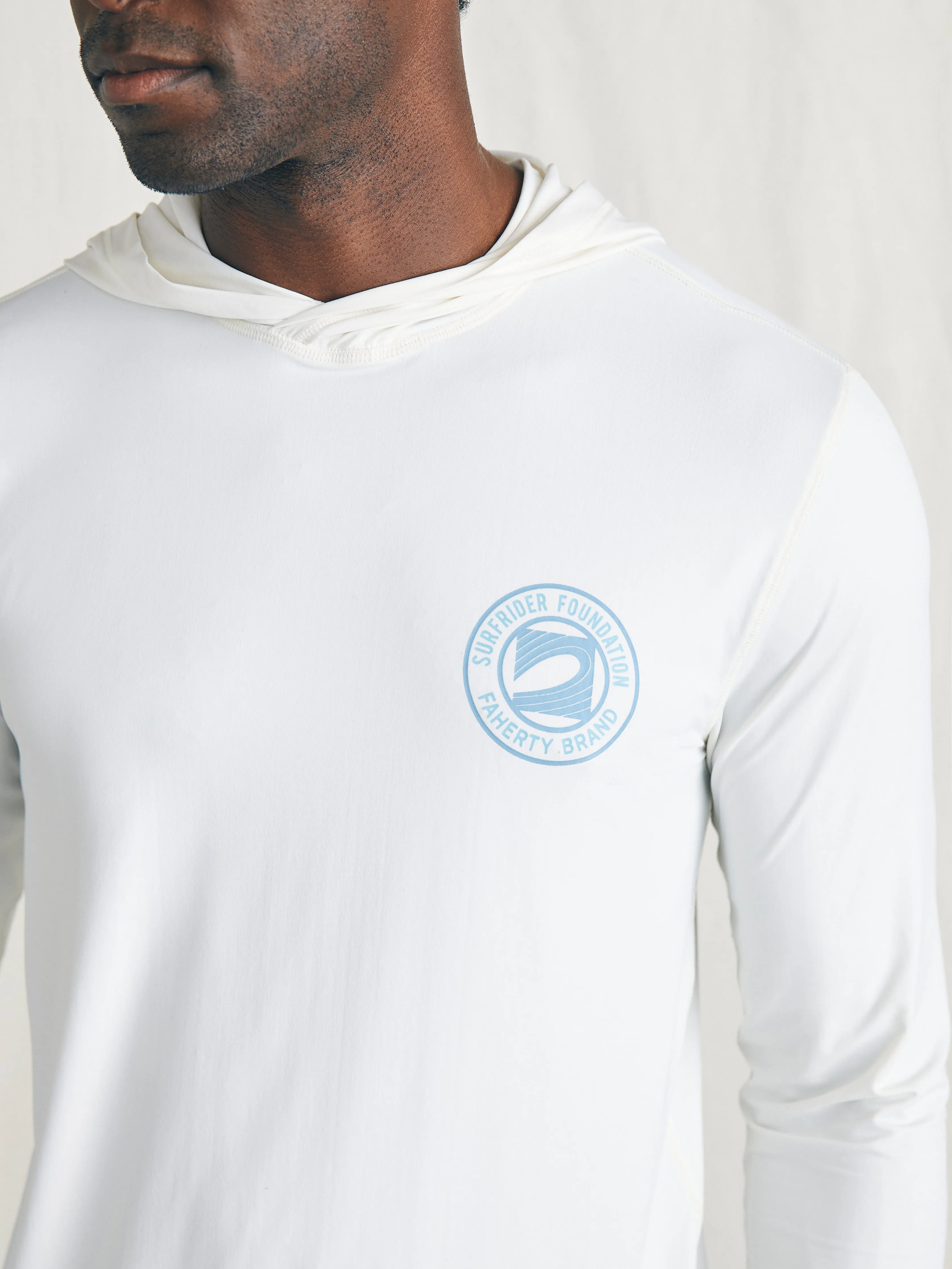 Surfrider Shorelite UPF Hoodie - Pure White sold by Faherty product image thumbnail 2