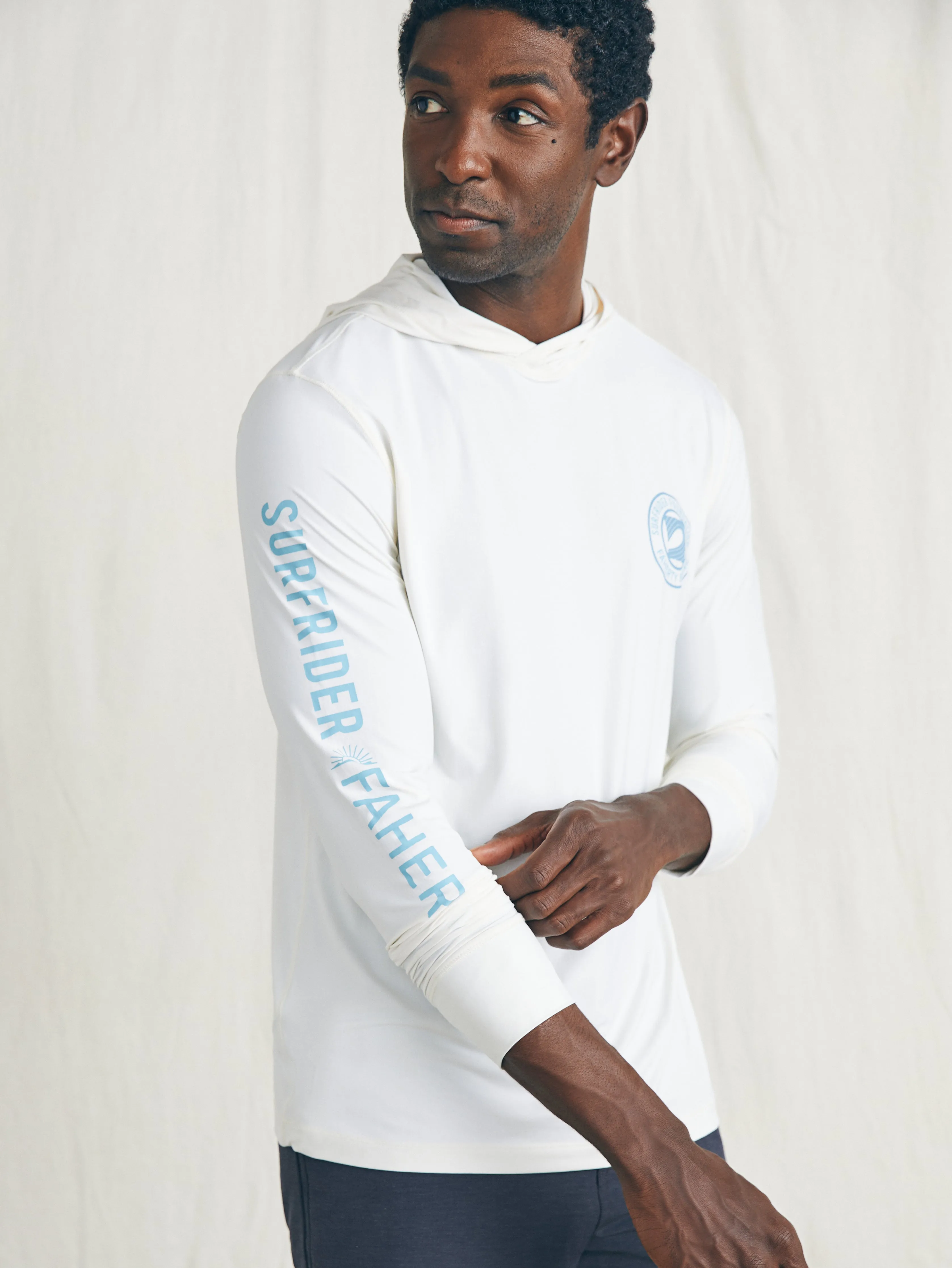 Surfrider Shorelite UPF Hoodie - Pure White sold by Faherty product image thumbnail 4