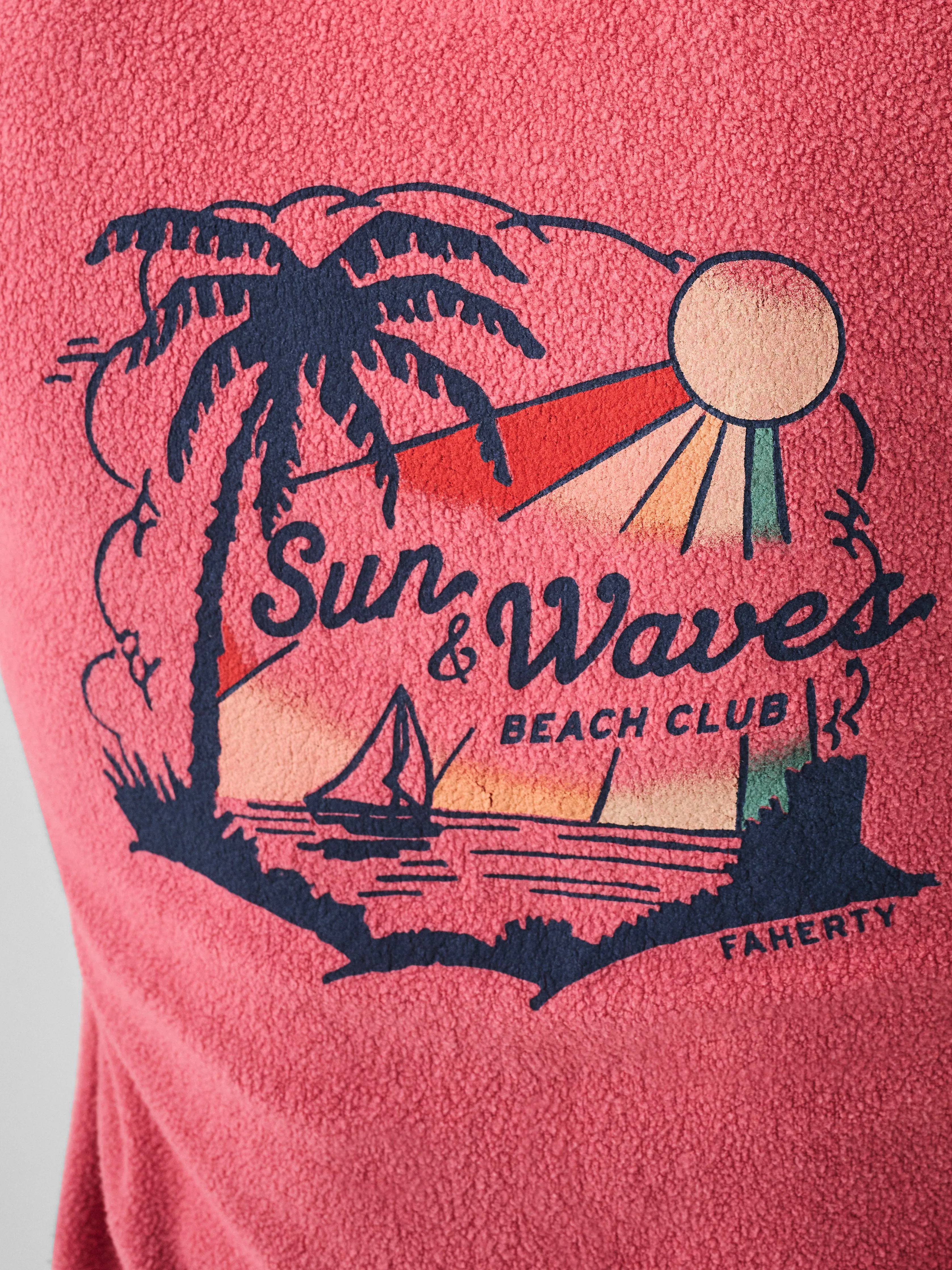 Beach Fleece Zip Hoodie - Venice Red sold by Faherty product image thumbnail 4