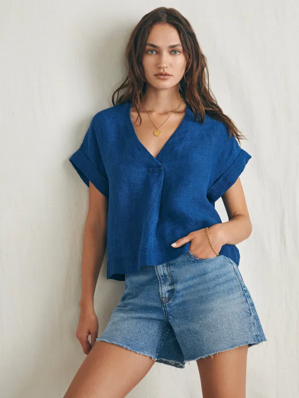 Sanibel Top - Indigo sold by Faherty