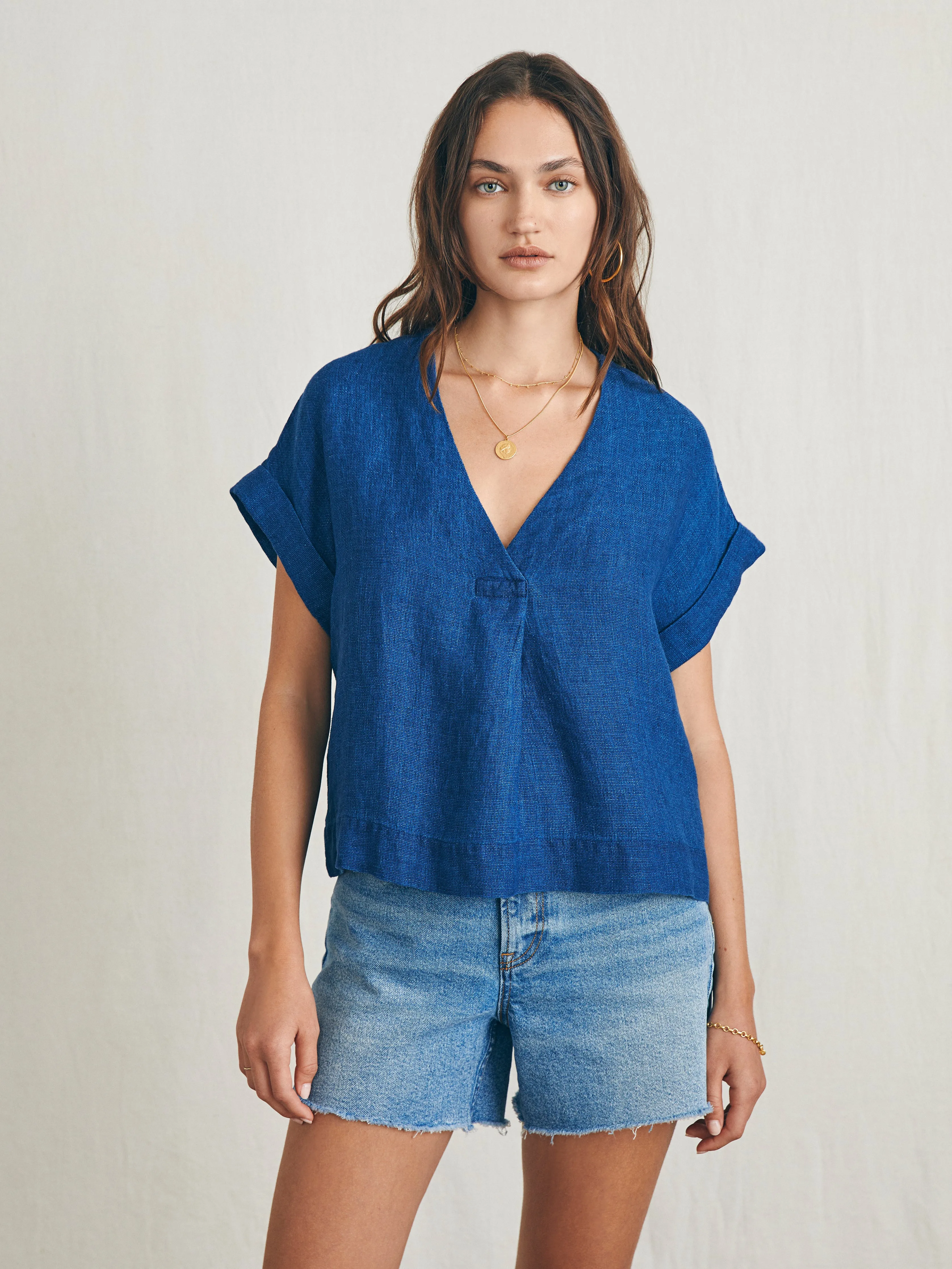 Sanibel Top - Indigo sold by Faherty product image thumbnail 4