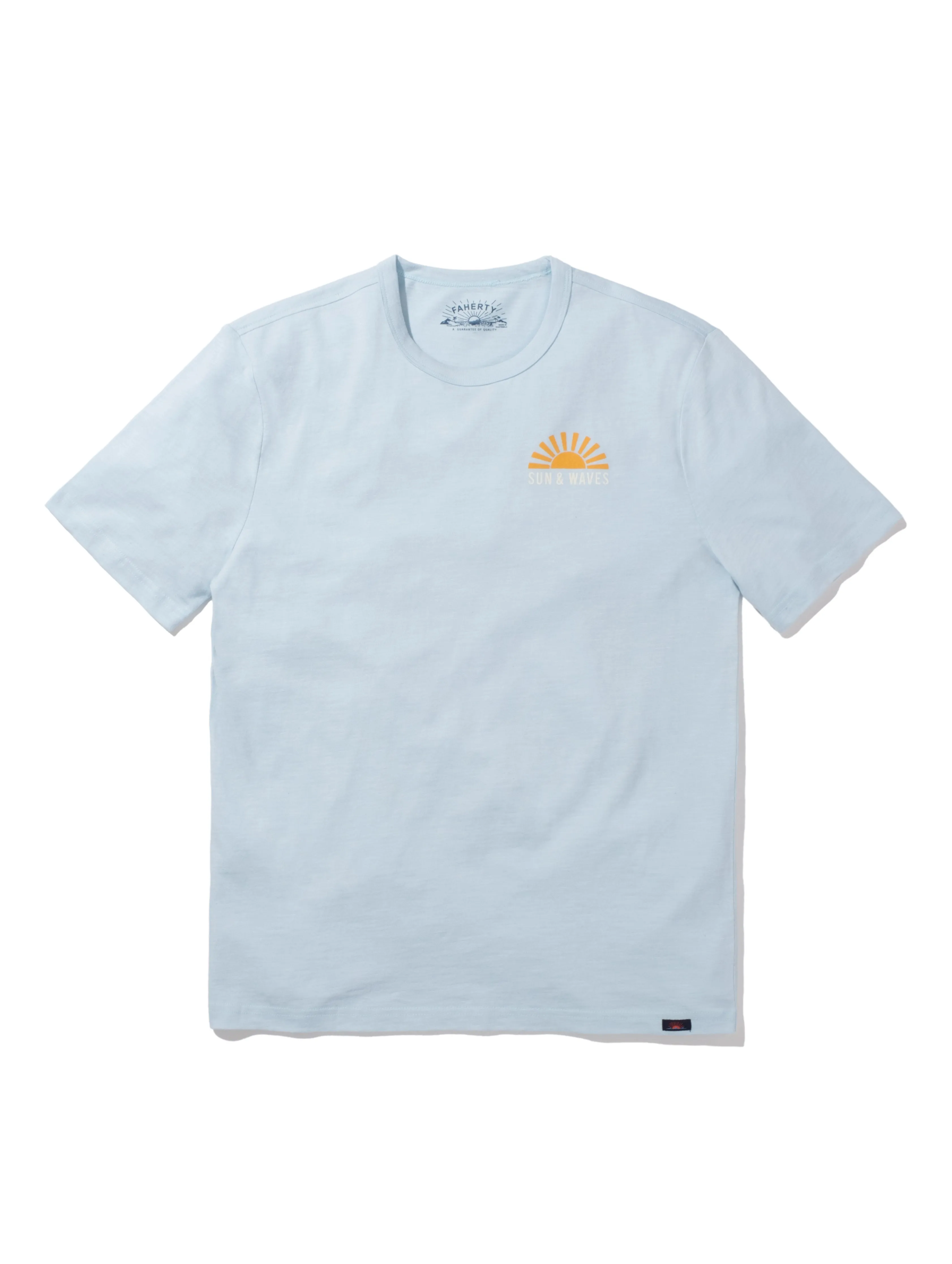 Spring Lake Short-Sleeve Crew T-Shirt - Blue Oasis sold by Faherty