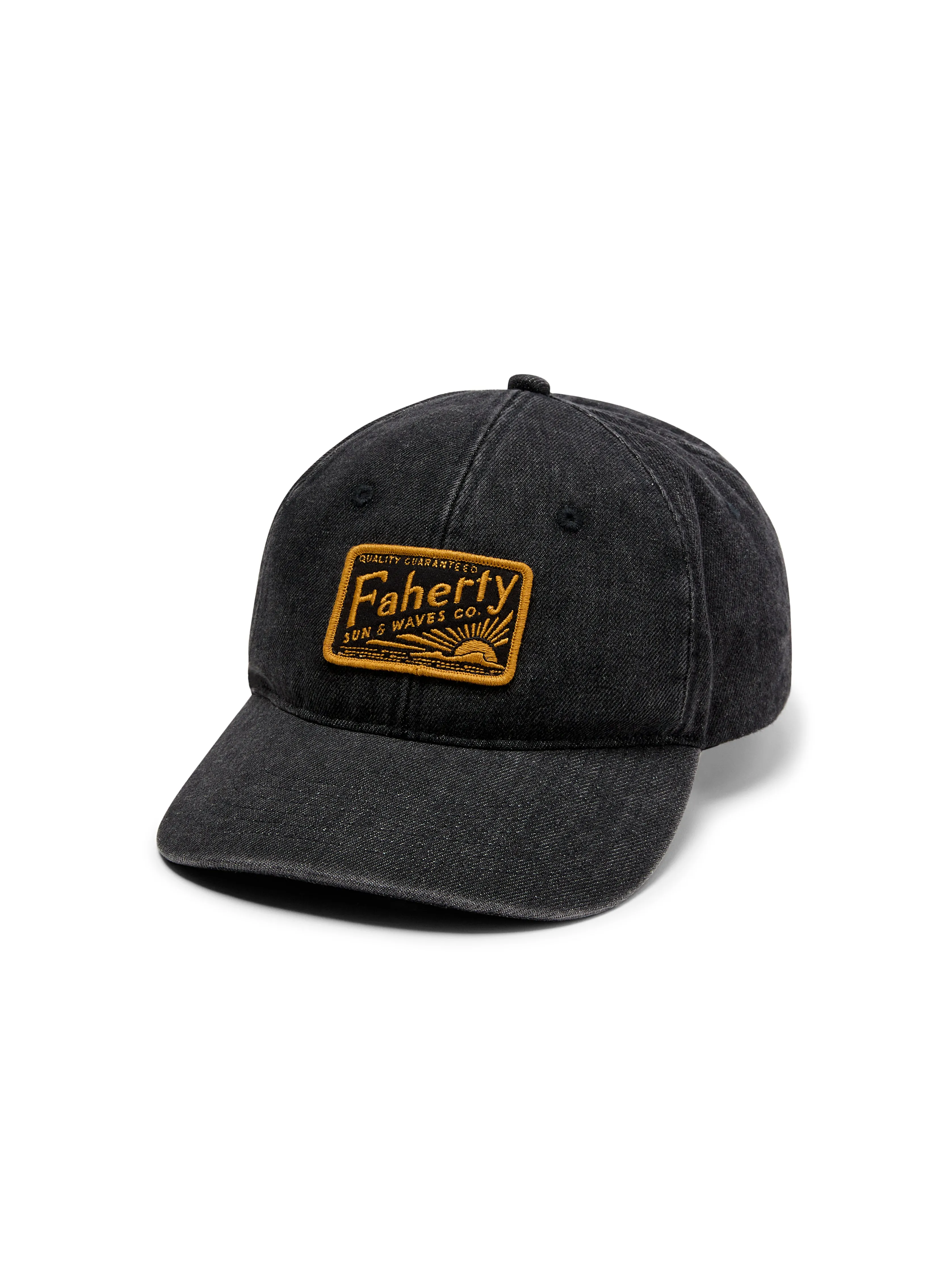 Denim Baseball Hat - Washed Black sold by Faherty