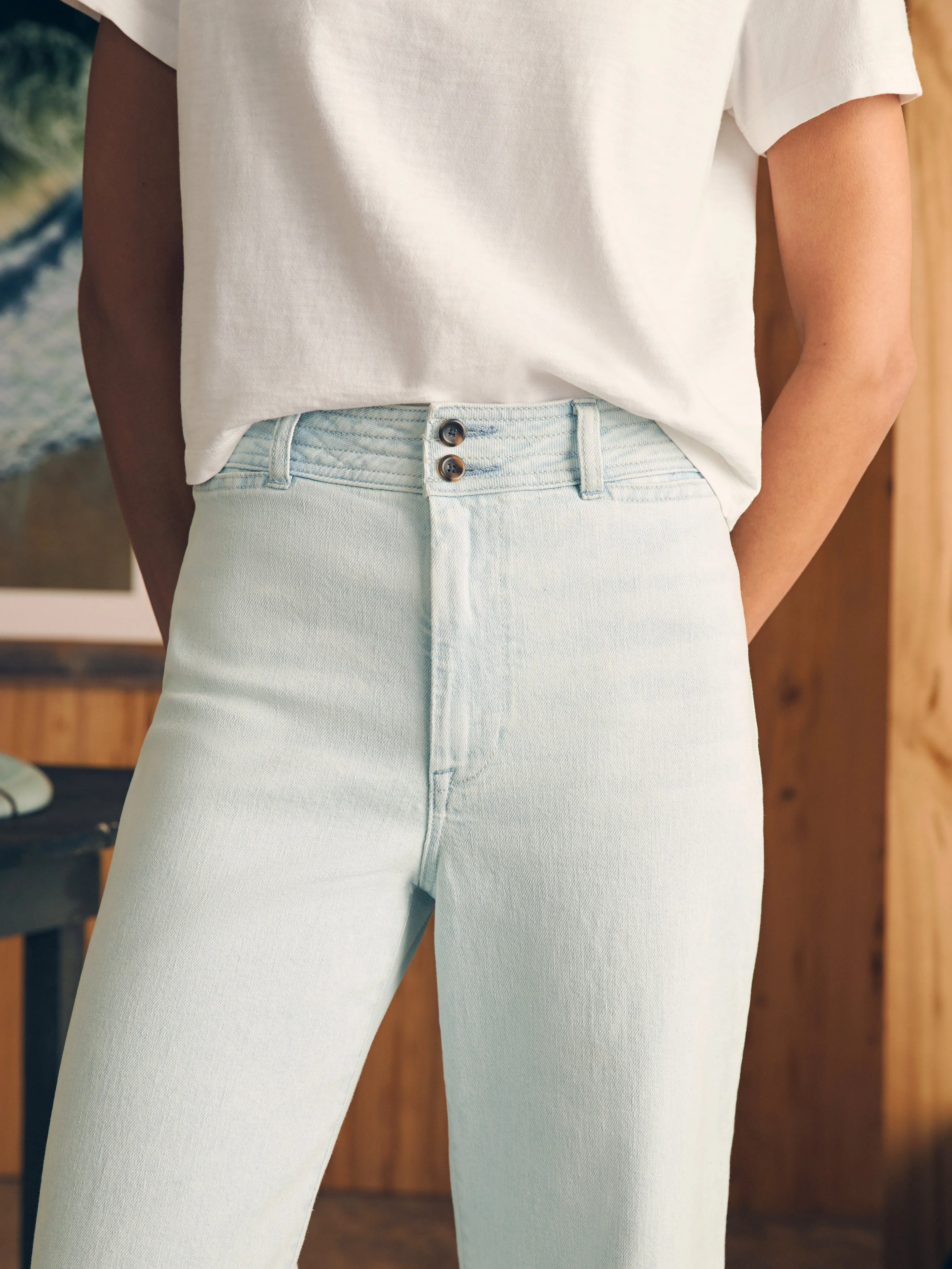 Harbor Crop Jean - Ocean Mist Wash sold by Faherty product image thumbnail 2