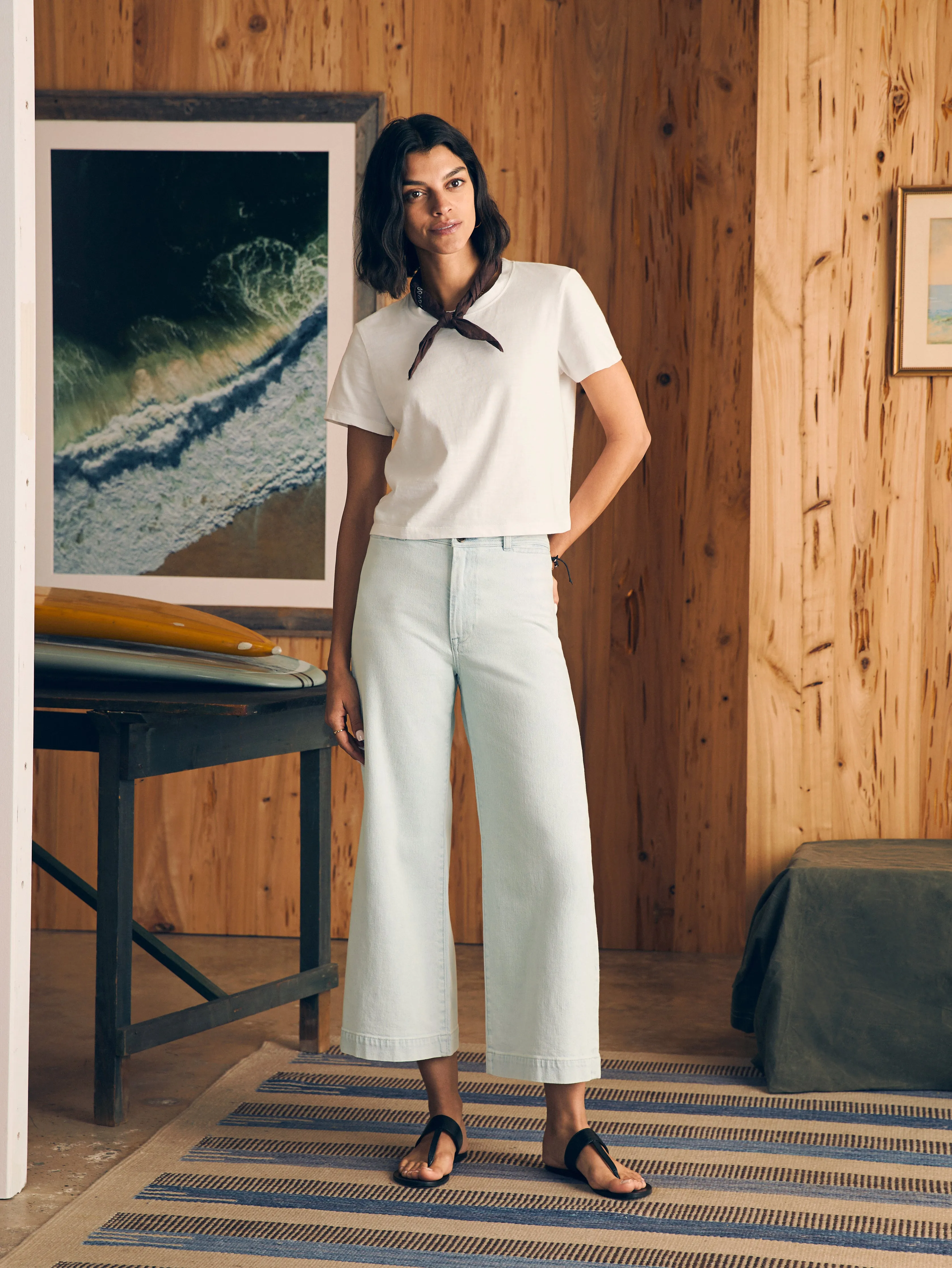 Harbor Crop Jean - Ocean Mist Wash sold by Faherty