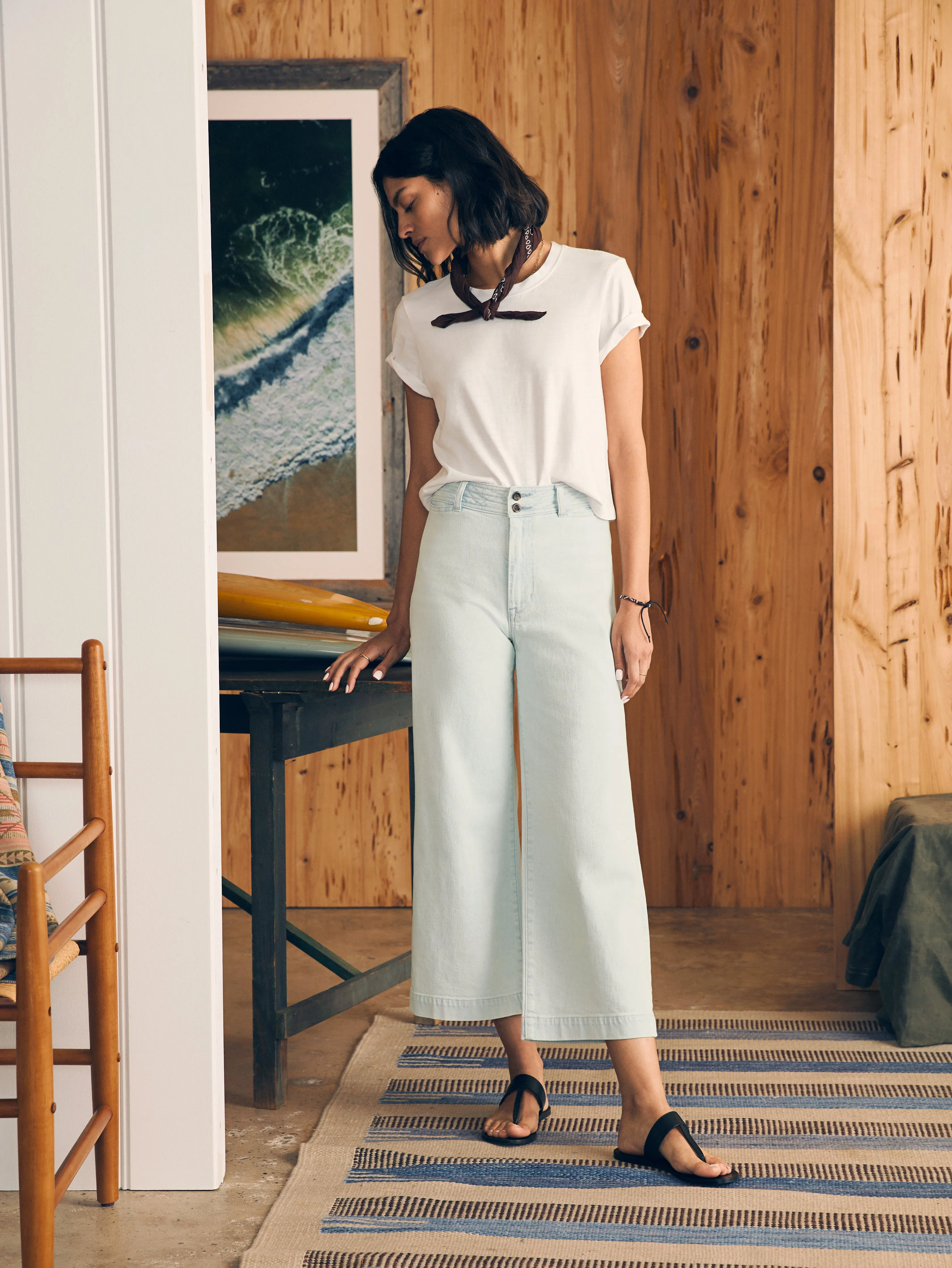 Harbor Crop Jean - Ocean Mist Wash sold by Faherty product image thumbnail 4