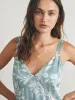 Sandwashed Silk Slip Dress - Silver Blue Chiyoda Floral sold by Faherty