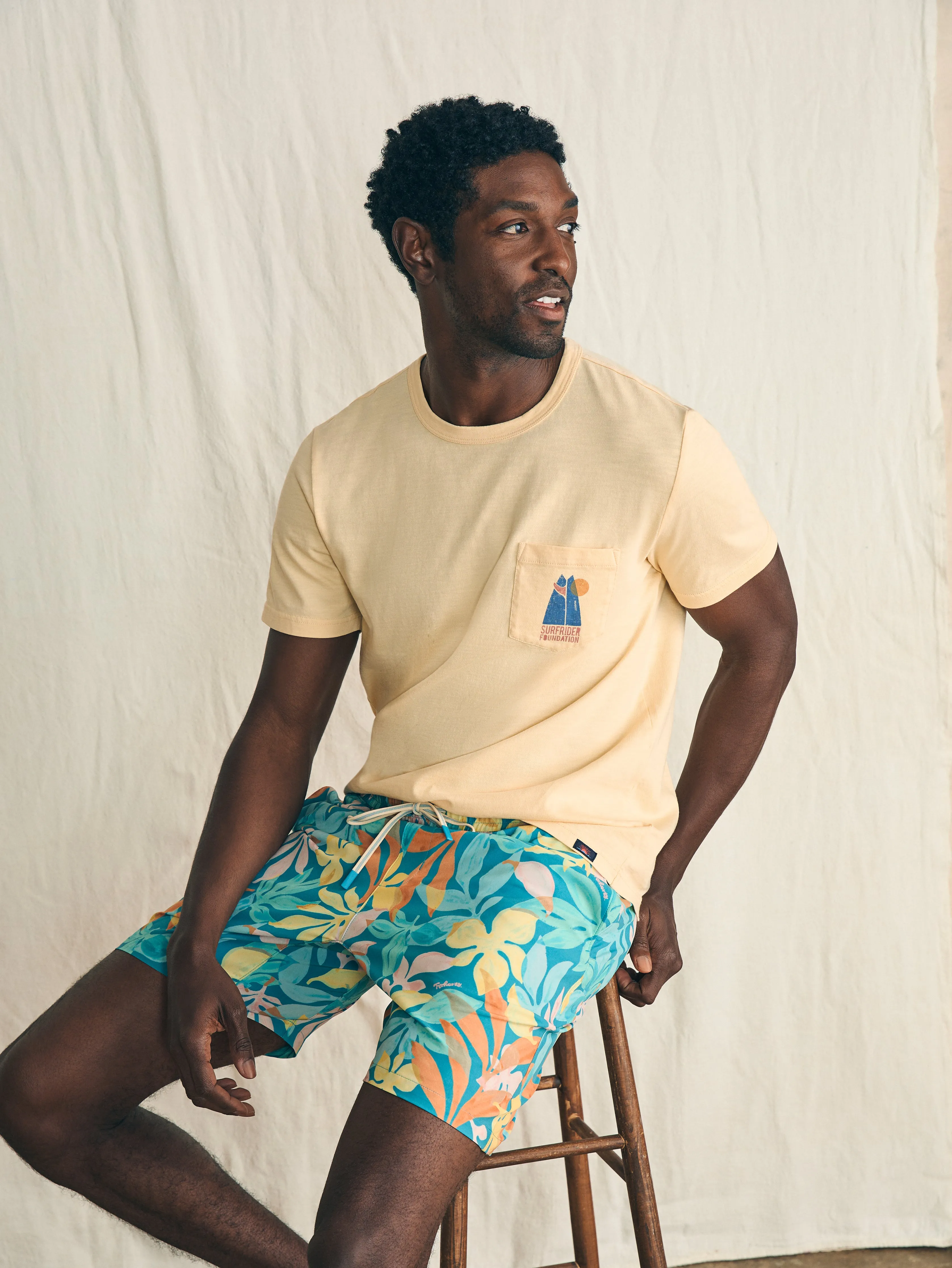 Shorelite Active Swim Short (7" Inseam) - Summer Blooms sold by Faherty product image thumbnail 5