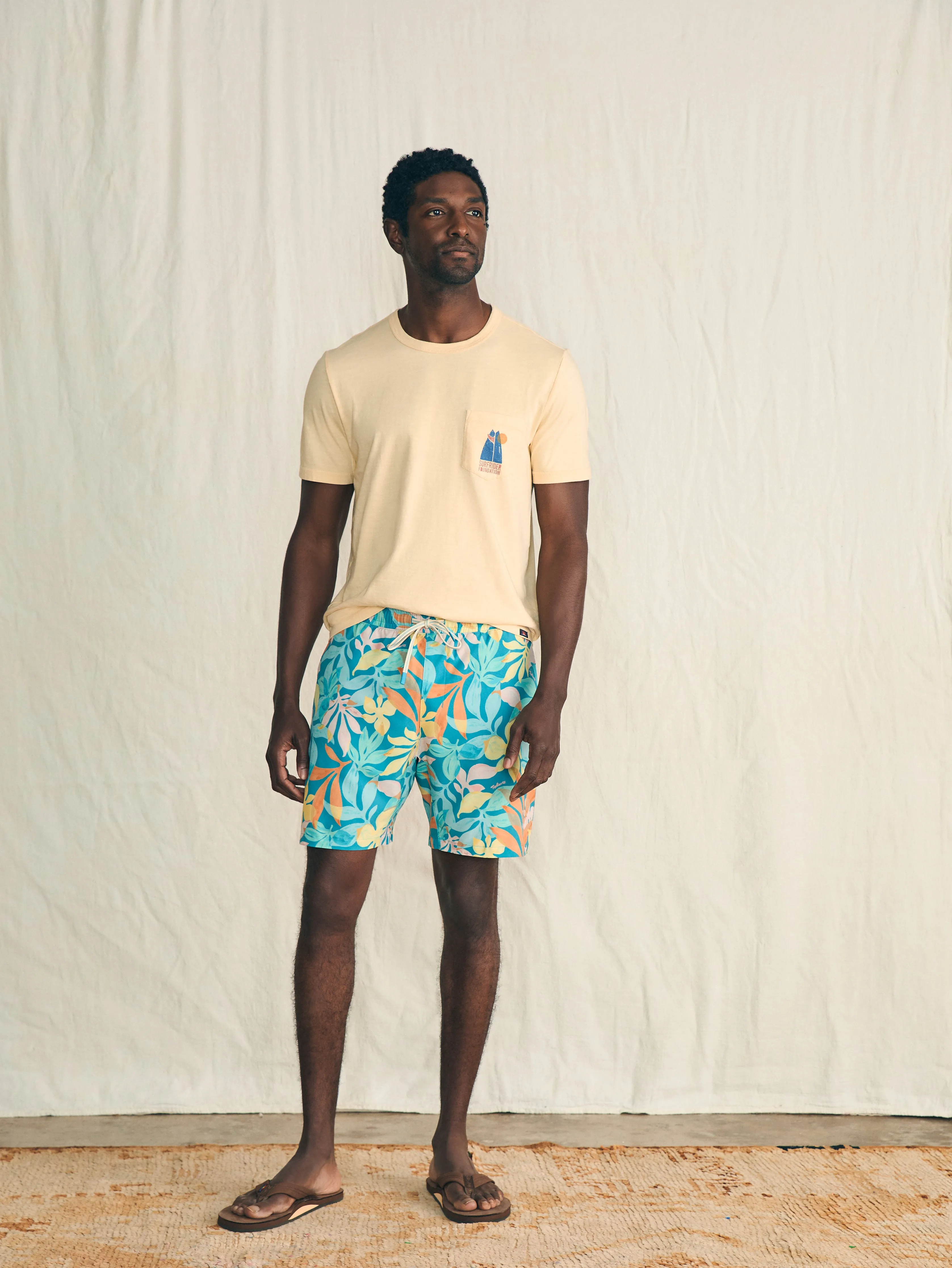 Shorelite Active Swim Short (7" Inseam) - Summer Blooms sold by Faherty product image thumbnail 4