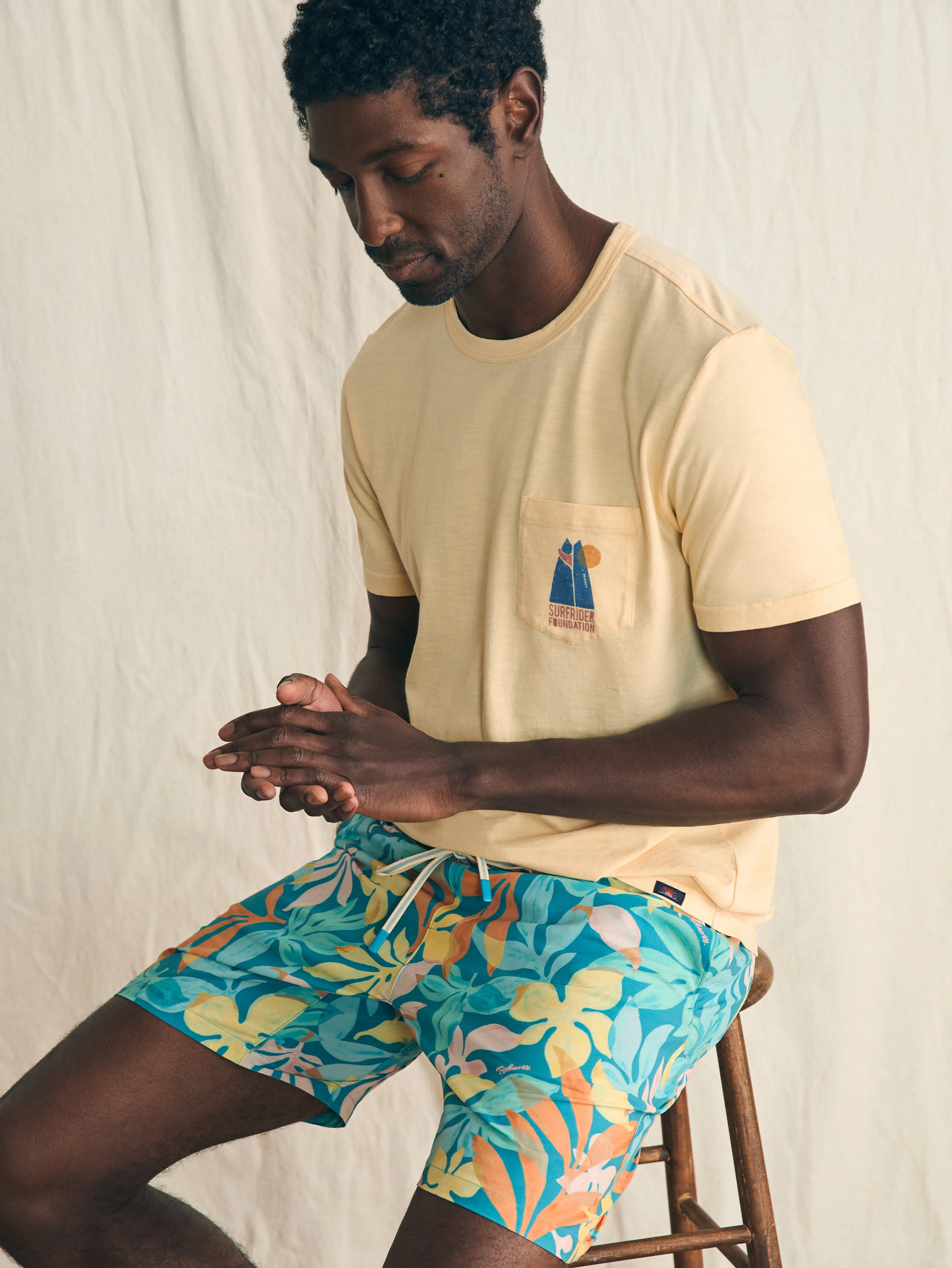 Shorelite Active Swim Short (7" Inseam) - Summer Blooms sold by Faherty product image thumbnail 3