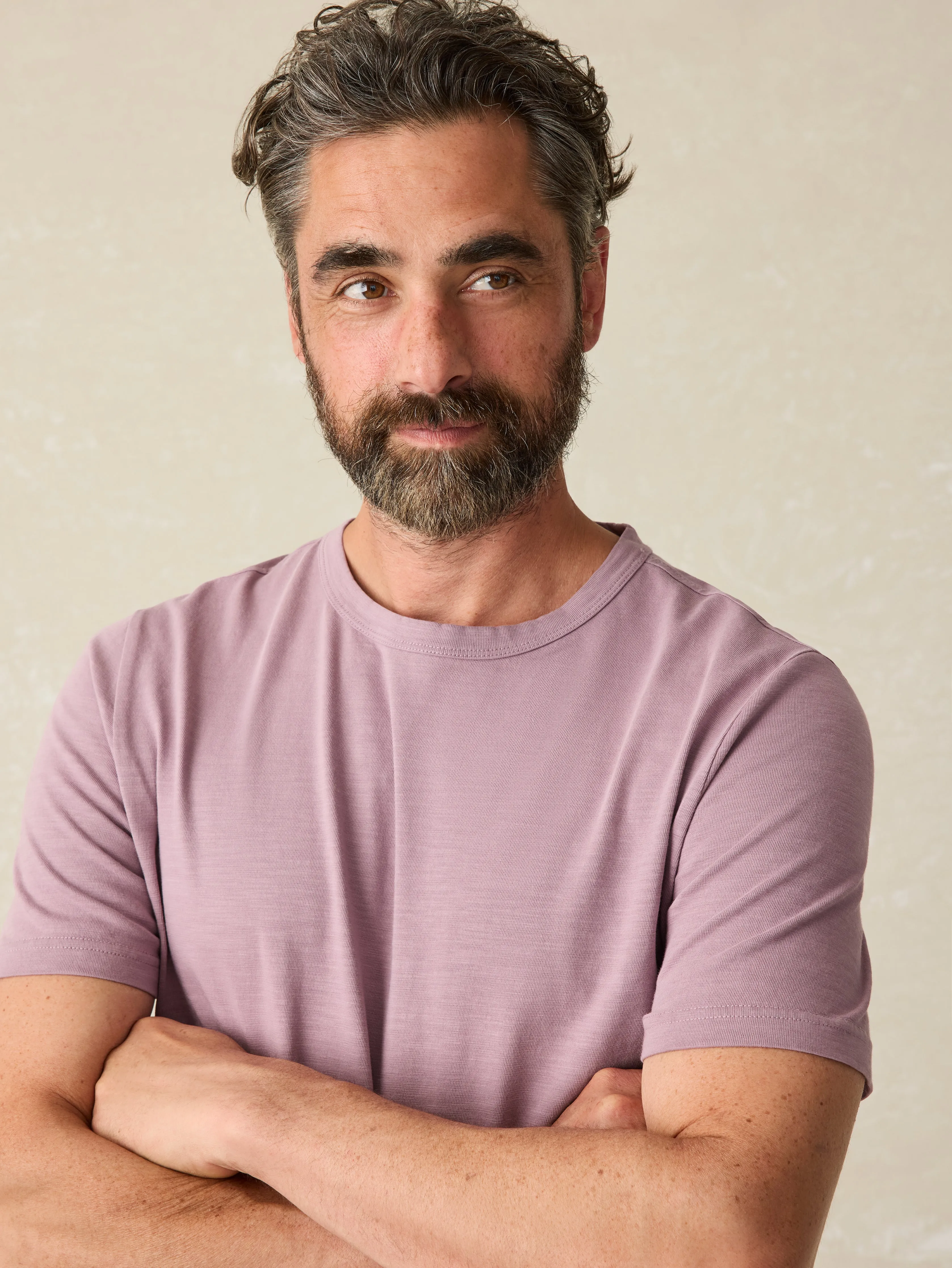 Sunwashed Tee (Tall) - Faded Grape sold by Faherty product image thumbnail 2