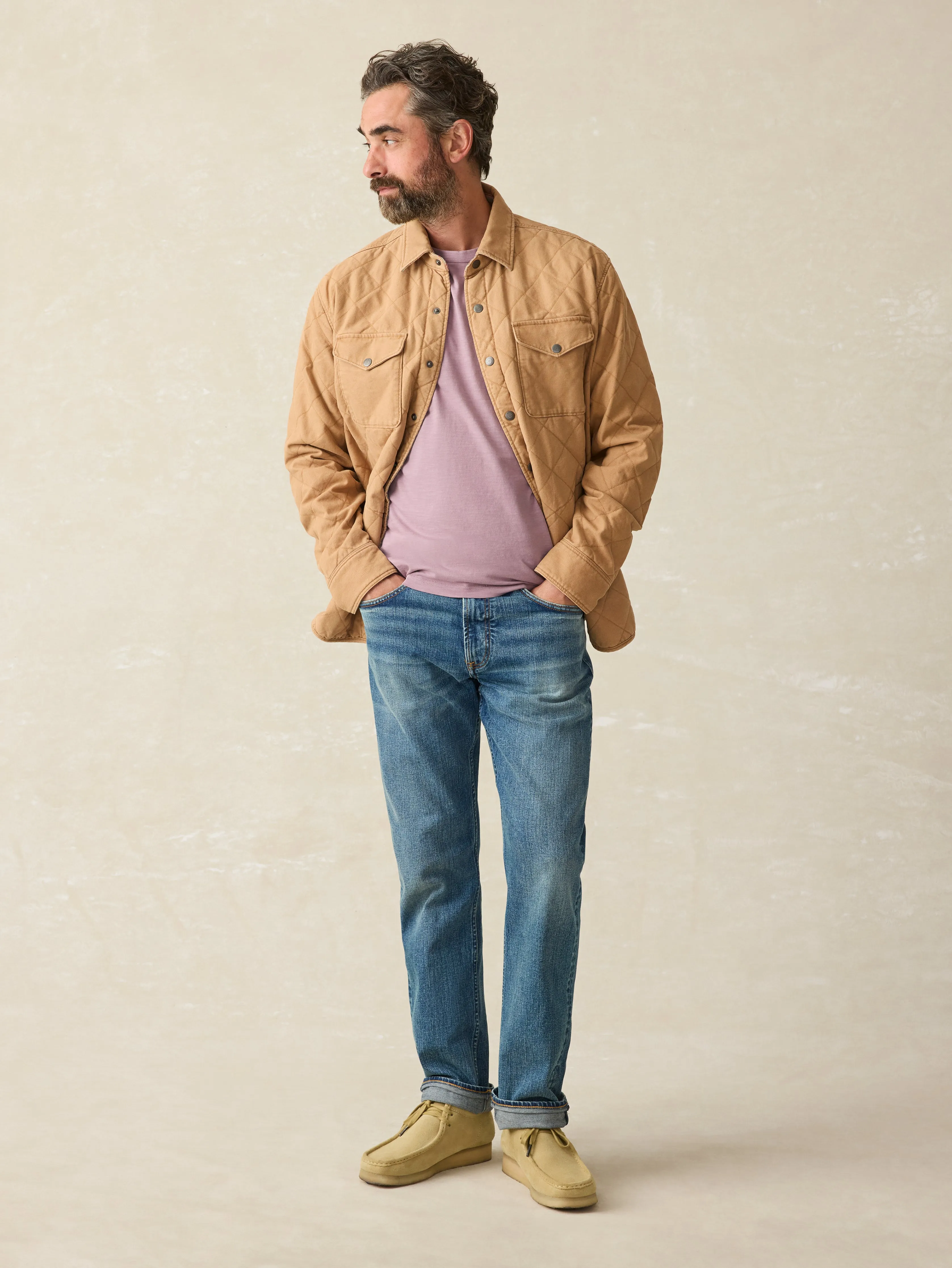 Sunwashed Tee (Tall) - Faded Grape sold by Faherty product image thumbnail 3