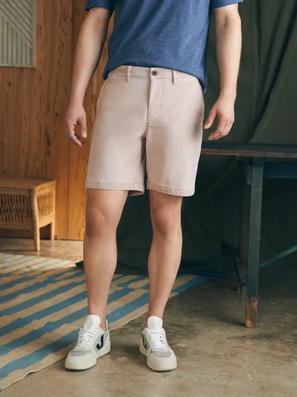 Coastline Stretch Chino Short (8" Inseam) - Spring Quartz sold by Faherty