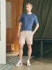 Coastline Stretch Chino Short (8" Inseam) - Spring Quartz sold by Faherty