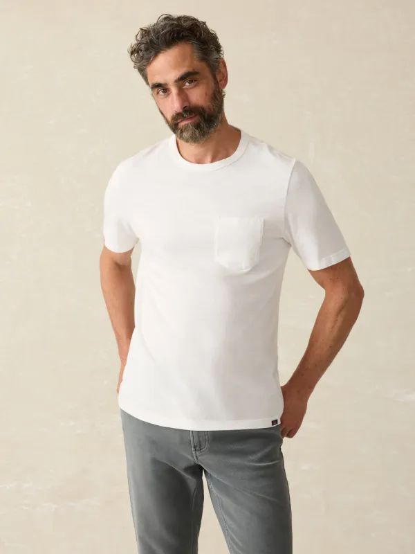 Sunwashed Pocket Tee (Tall) - White sold by Faherty