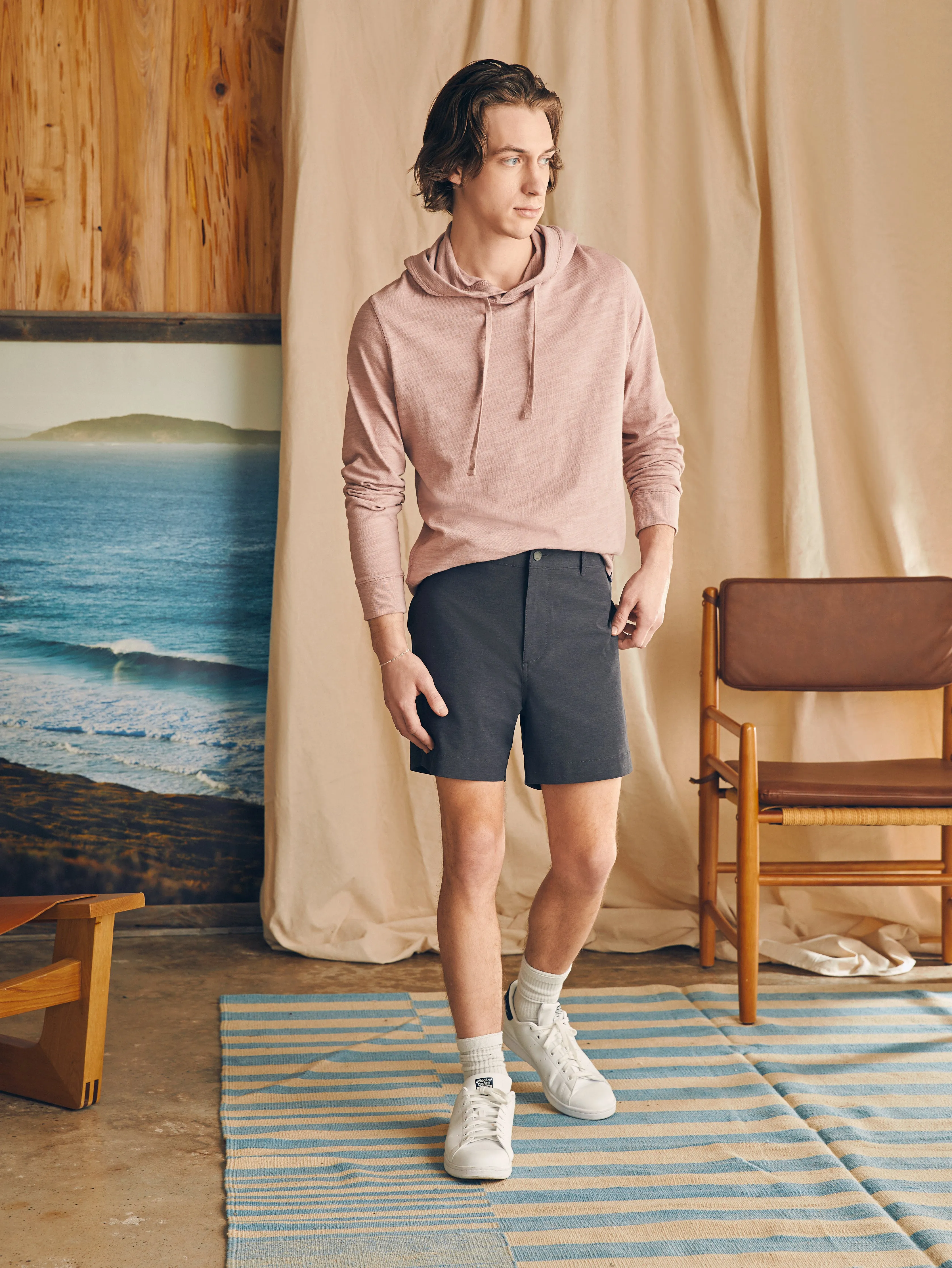 All Day™ Short 1.0 (5" Inseam) - Charcoal sold by Faherty product image thumbnail 3