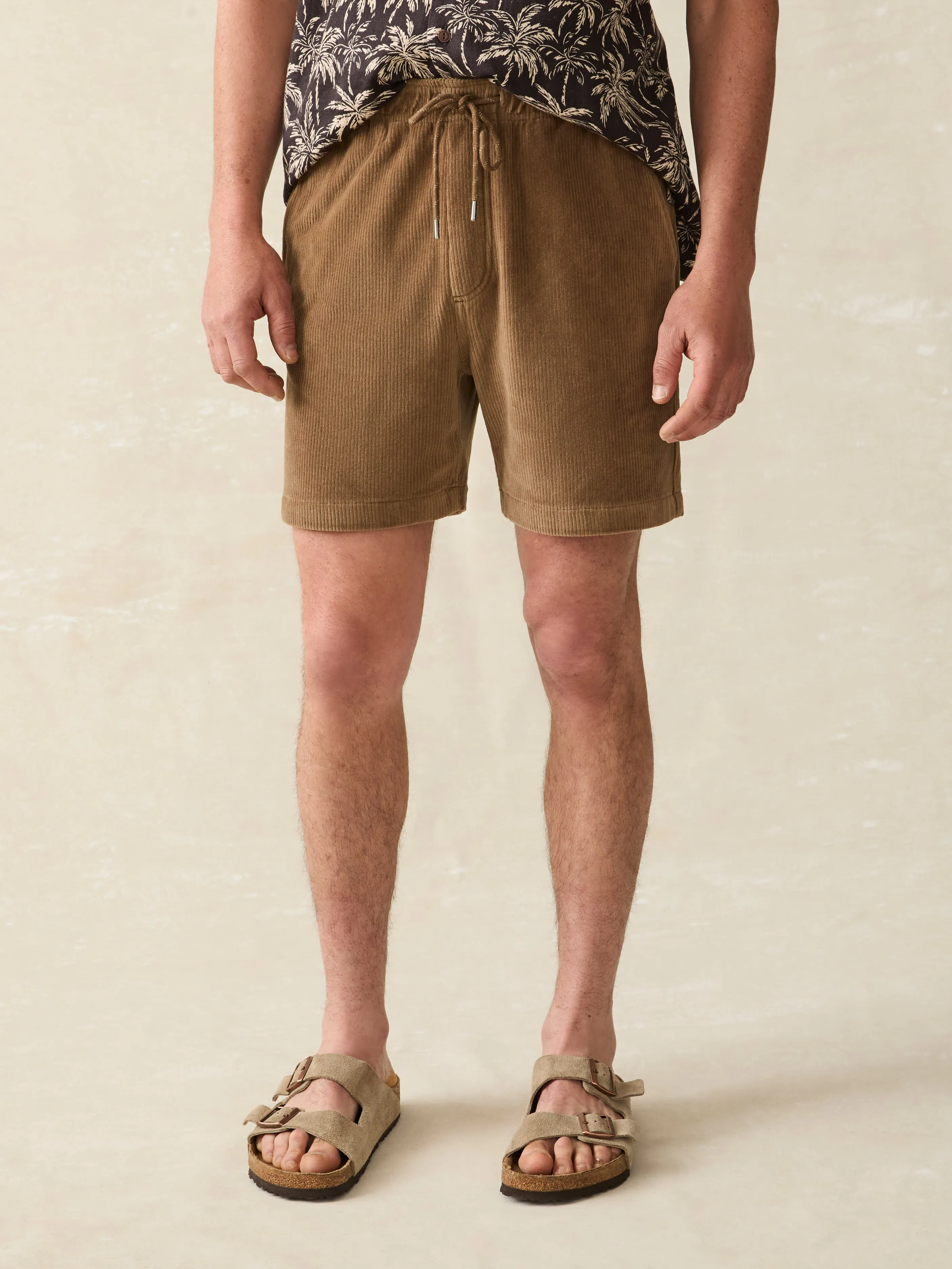 Essential Italian Knit Cord Short (6" Inseam) - Spring Umber sold by Faherty