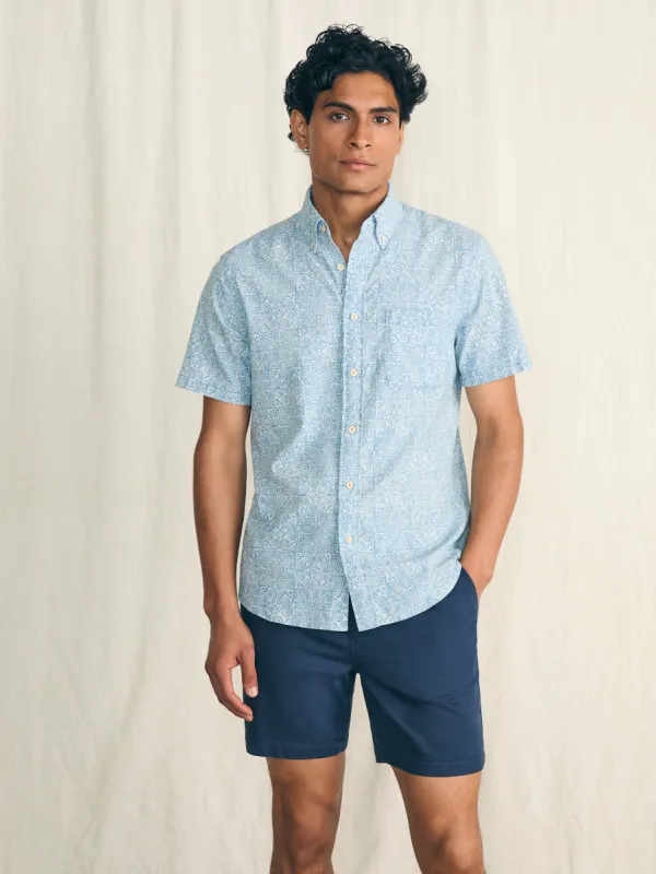 Short-Sleeve Stretch Playa Shirt (Tall) - South Pacific Geo sold by Faherty