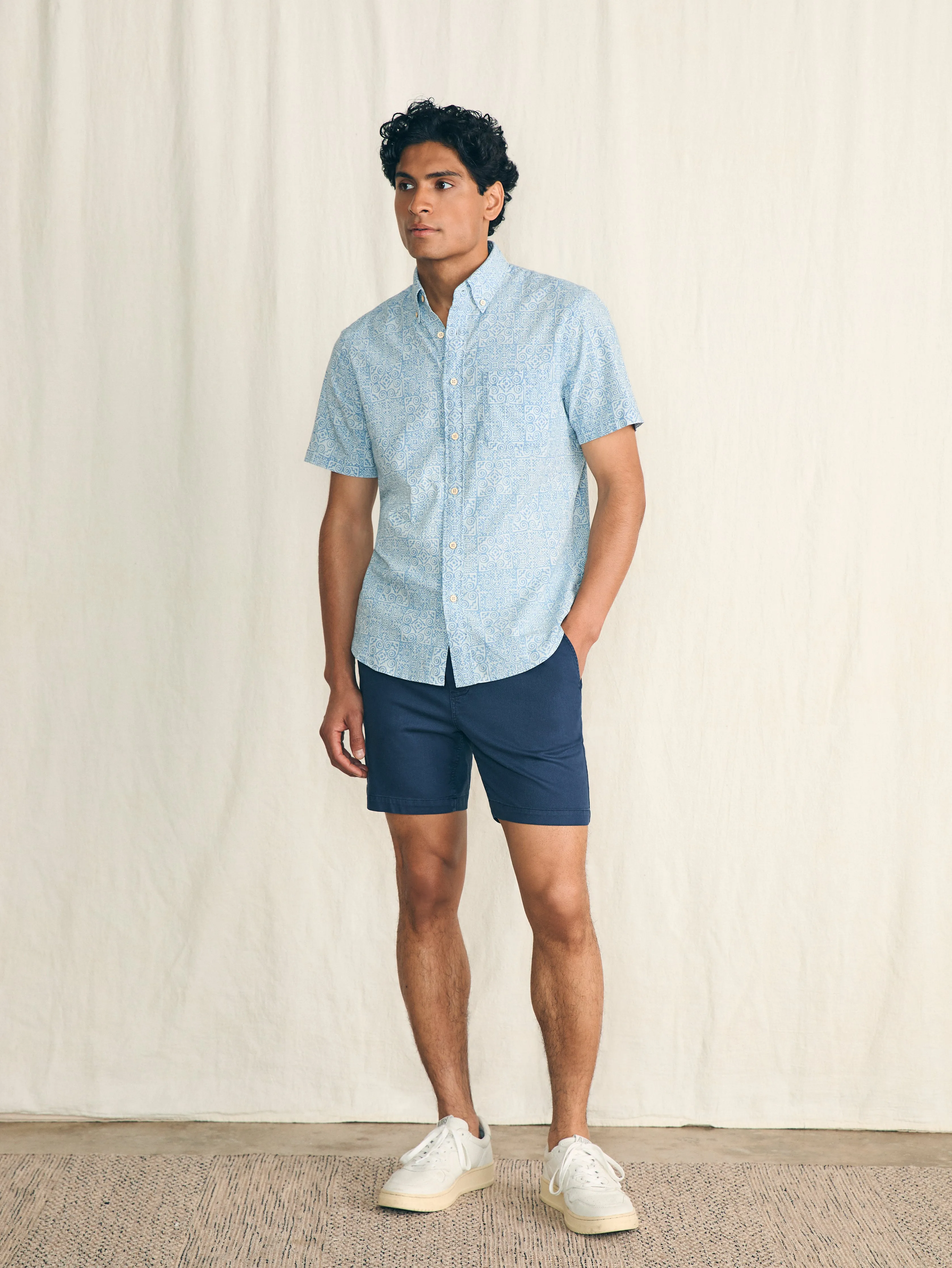 Short-Sleeve Stretch Playa Shirt (Tall) - South Pacific Geo sold by Faherty product image thumbnail 3