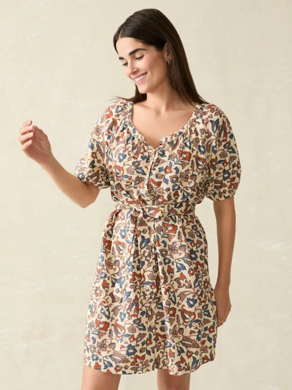 Carmel Mini Dress - Ginger Maplewood Floral sold by Faherty