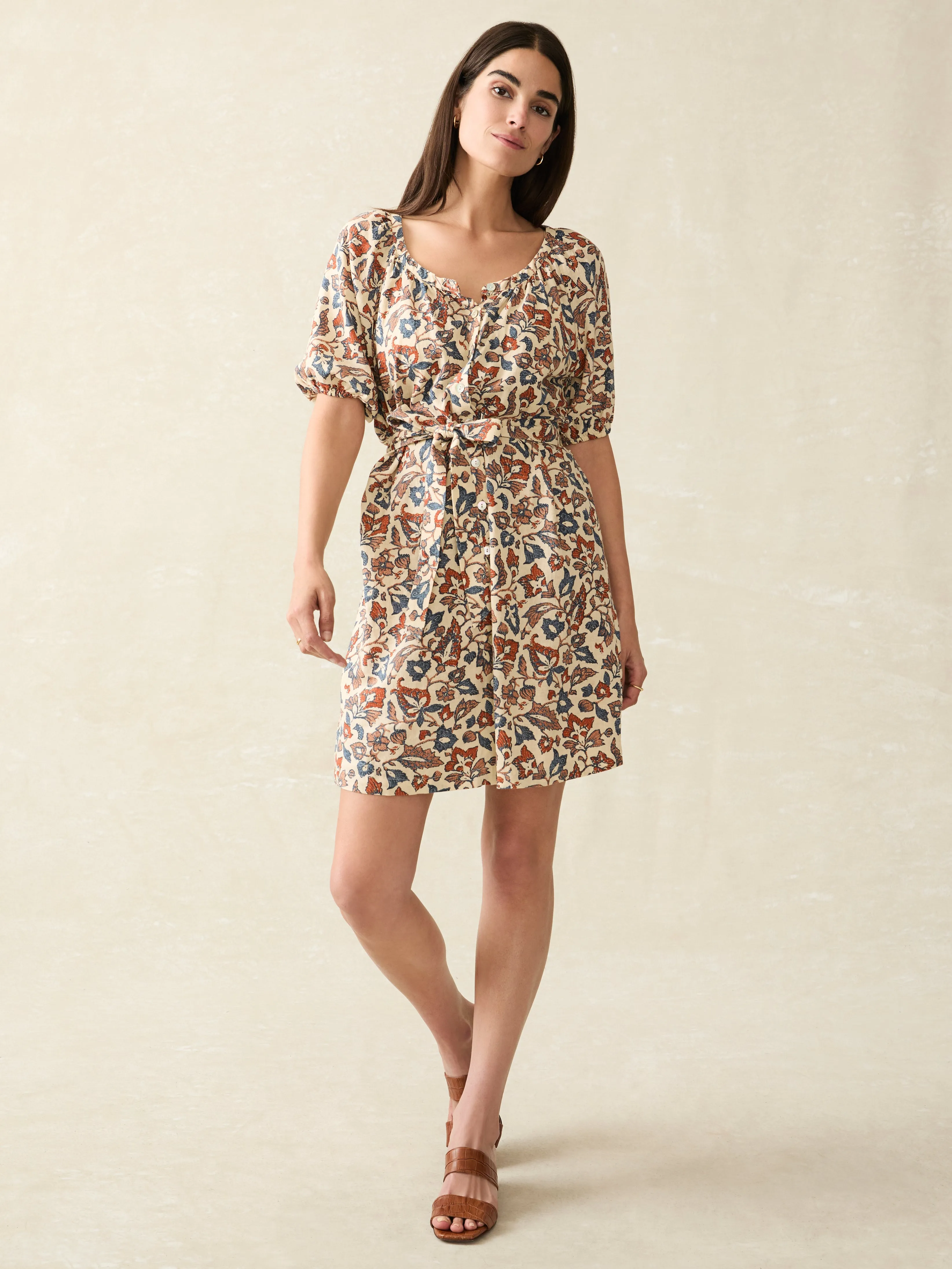 Carmel Mini Dress - Ginger Maplewood Floral sold by Faherty product image thumbnail 4