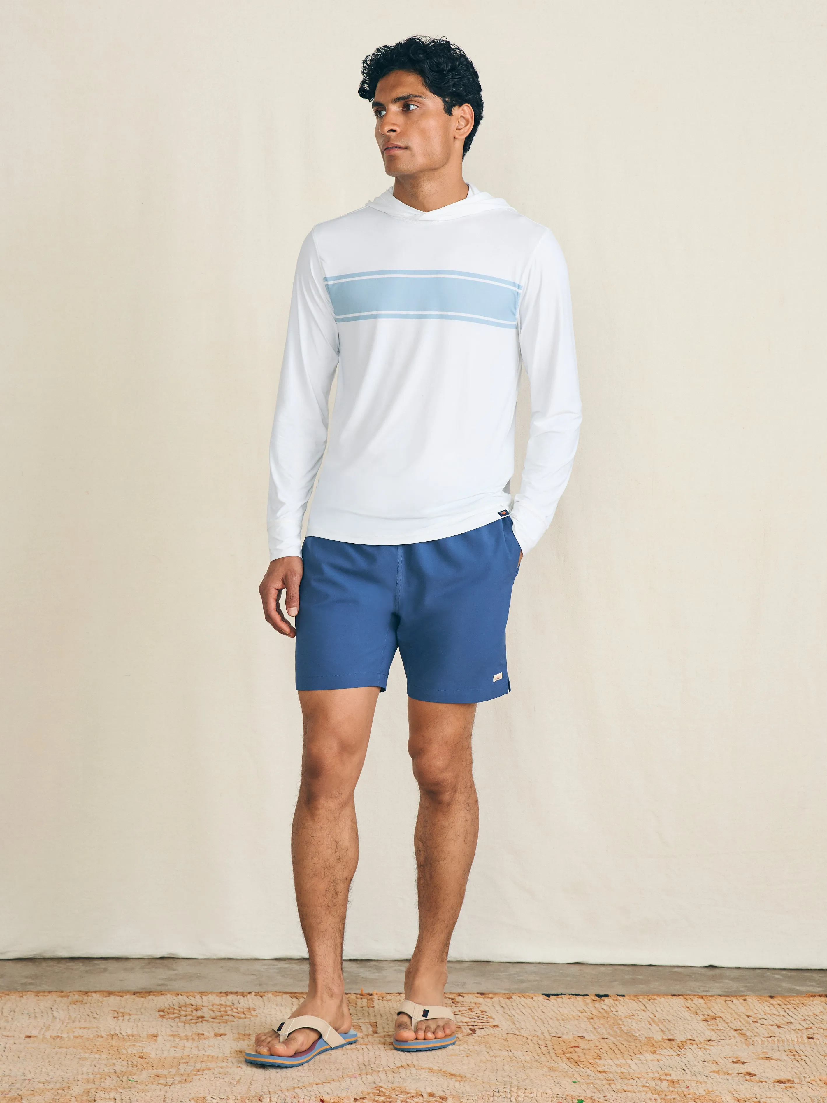 Shorelite UPF Hoodie - White Surf Stripe sold by Faherty product image thumbnail 3