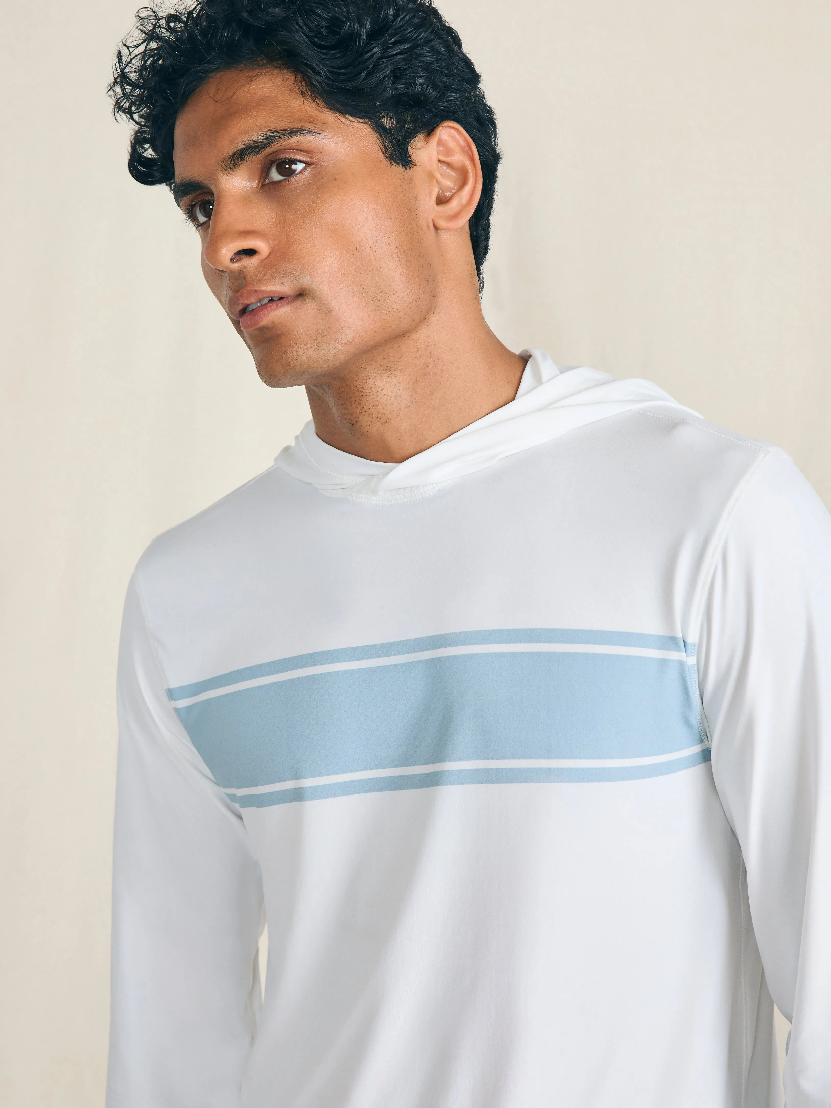 Shorelite UPF Hoodie - White Surf Stripe sold by Faherty product image thumbnail 2