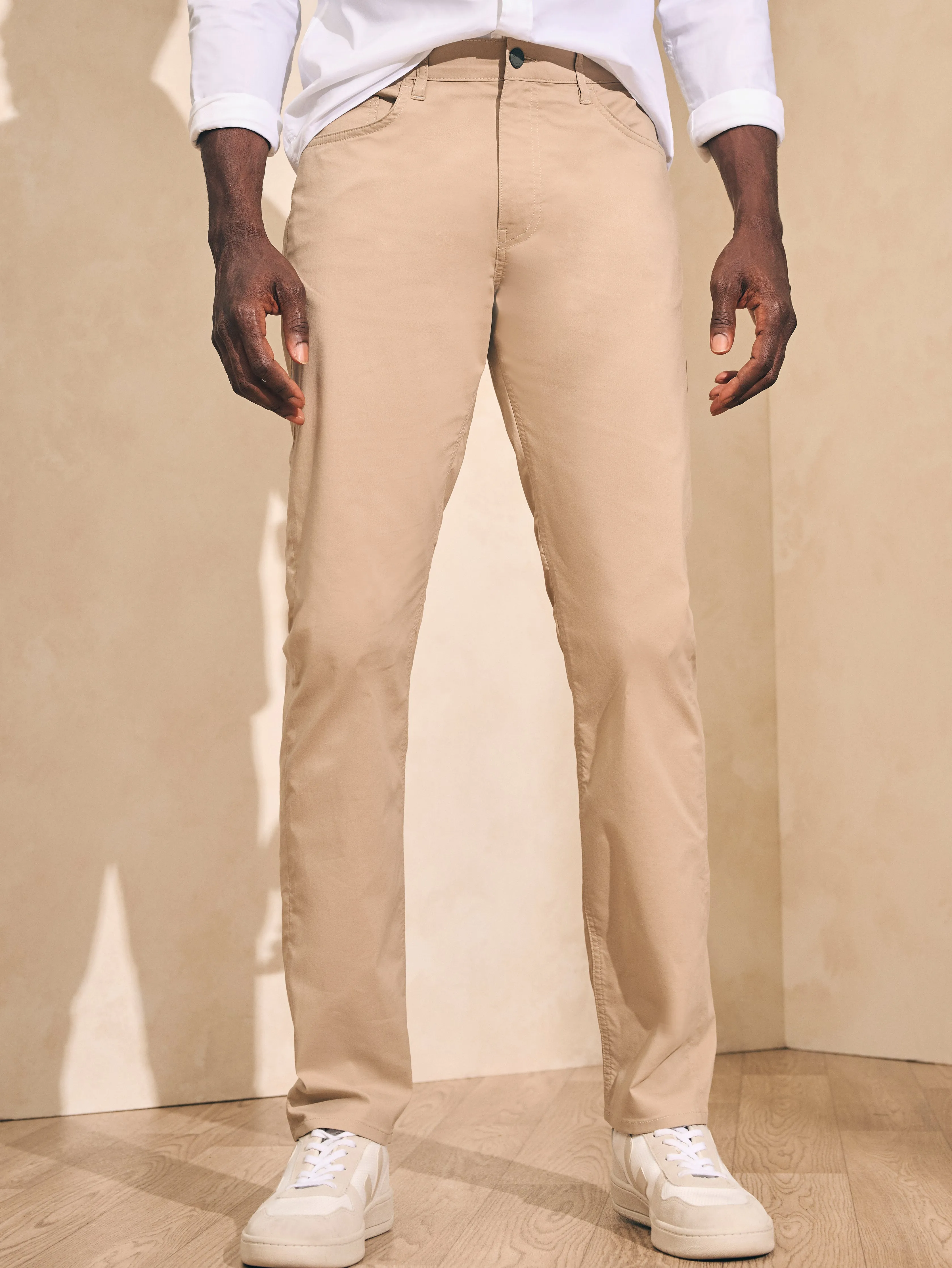 Movement™ 5-Pocket Pant (30" Inseam) - Island West Khaki sold by Faherty product image thumbnail 2
