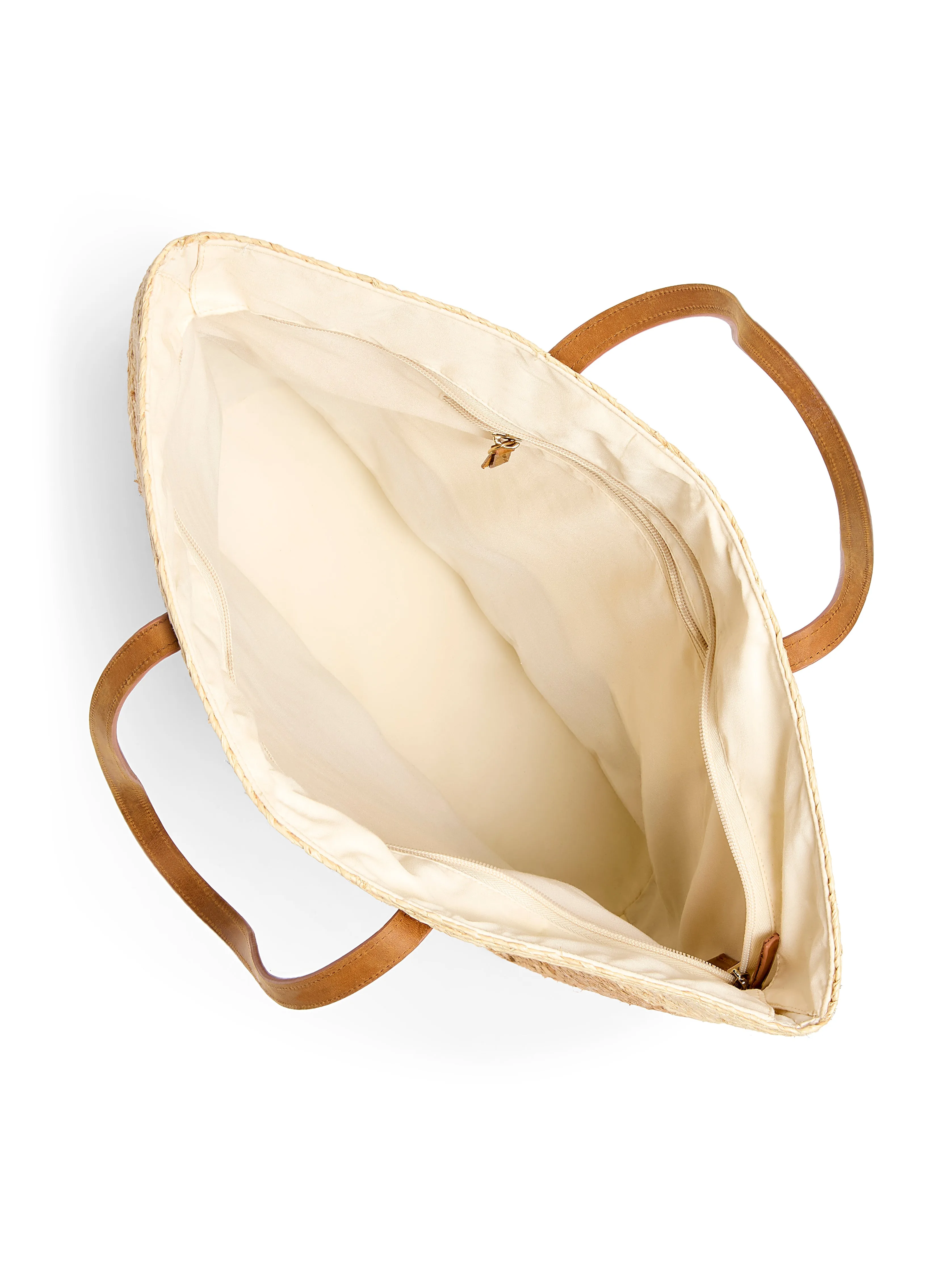 Raffia Colorblock Tote - Natural sold by Faherty product image thumbnail 2