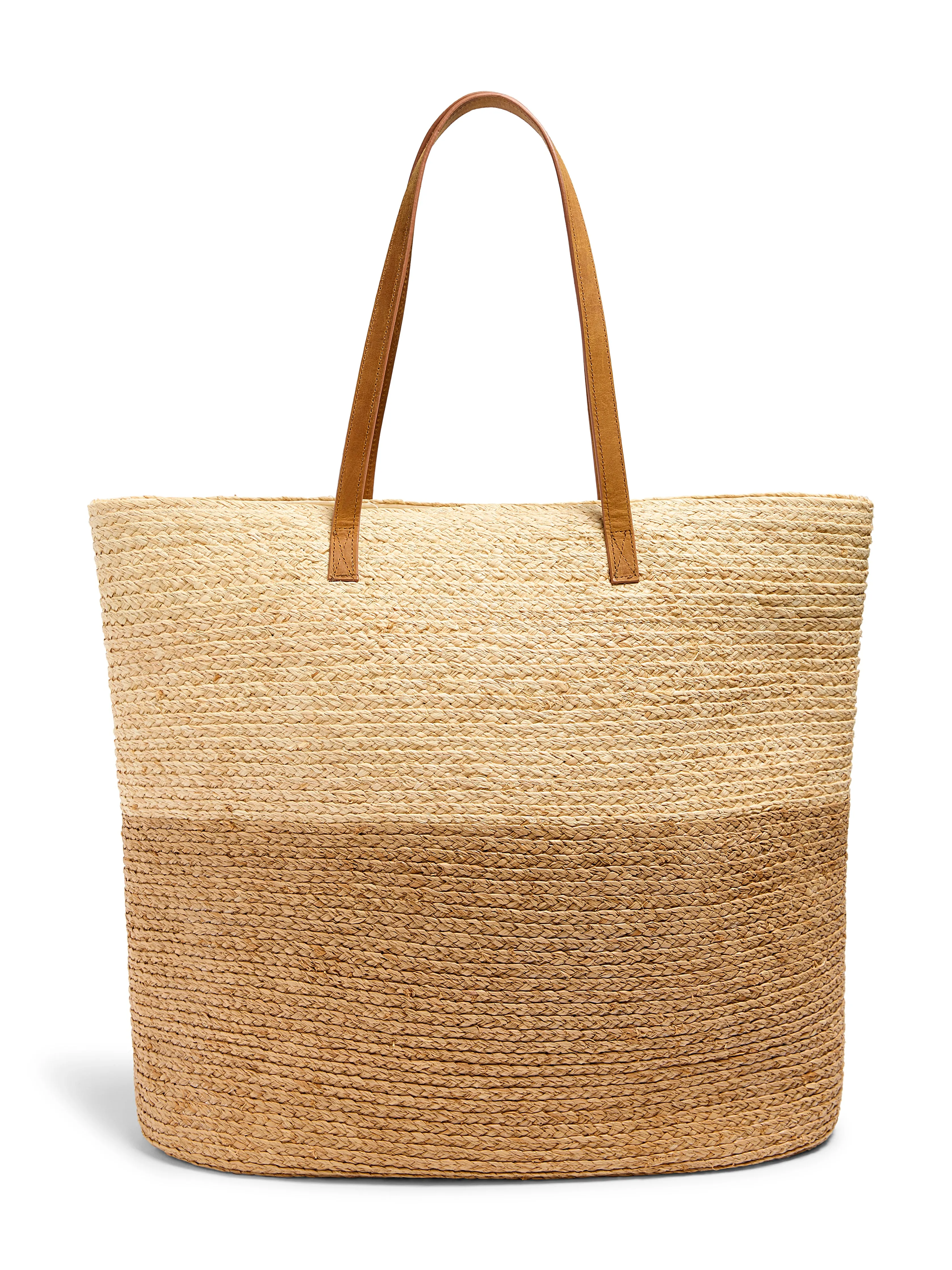 Raffia Colorblock Tote - Natural sold by Faherty product image thumbnail 4