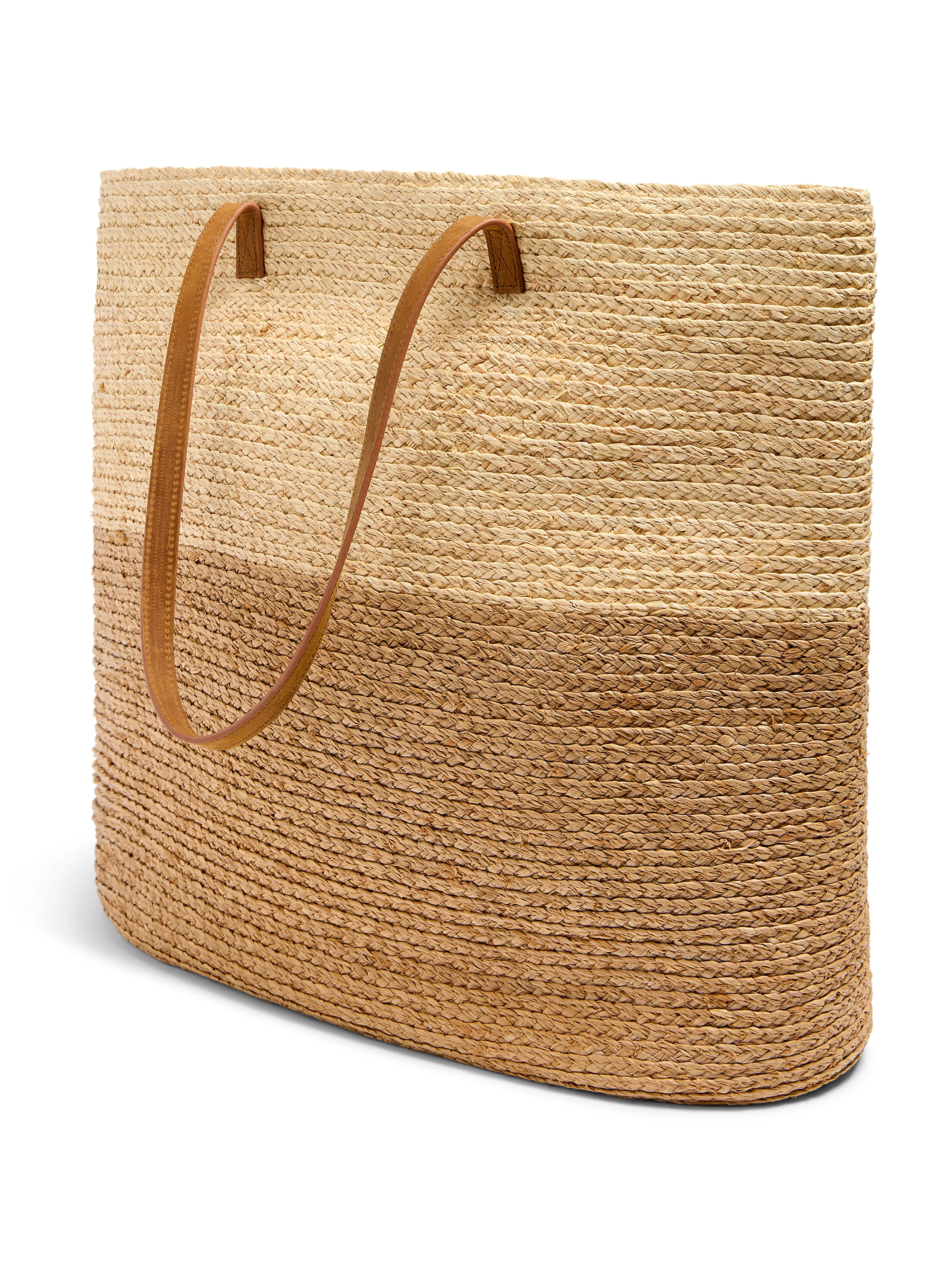 Raffia Colorblock Tote - Natural sold by Faherty product image thumbnail 3