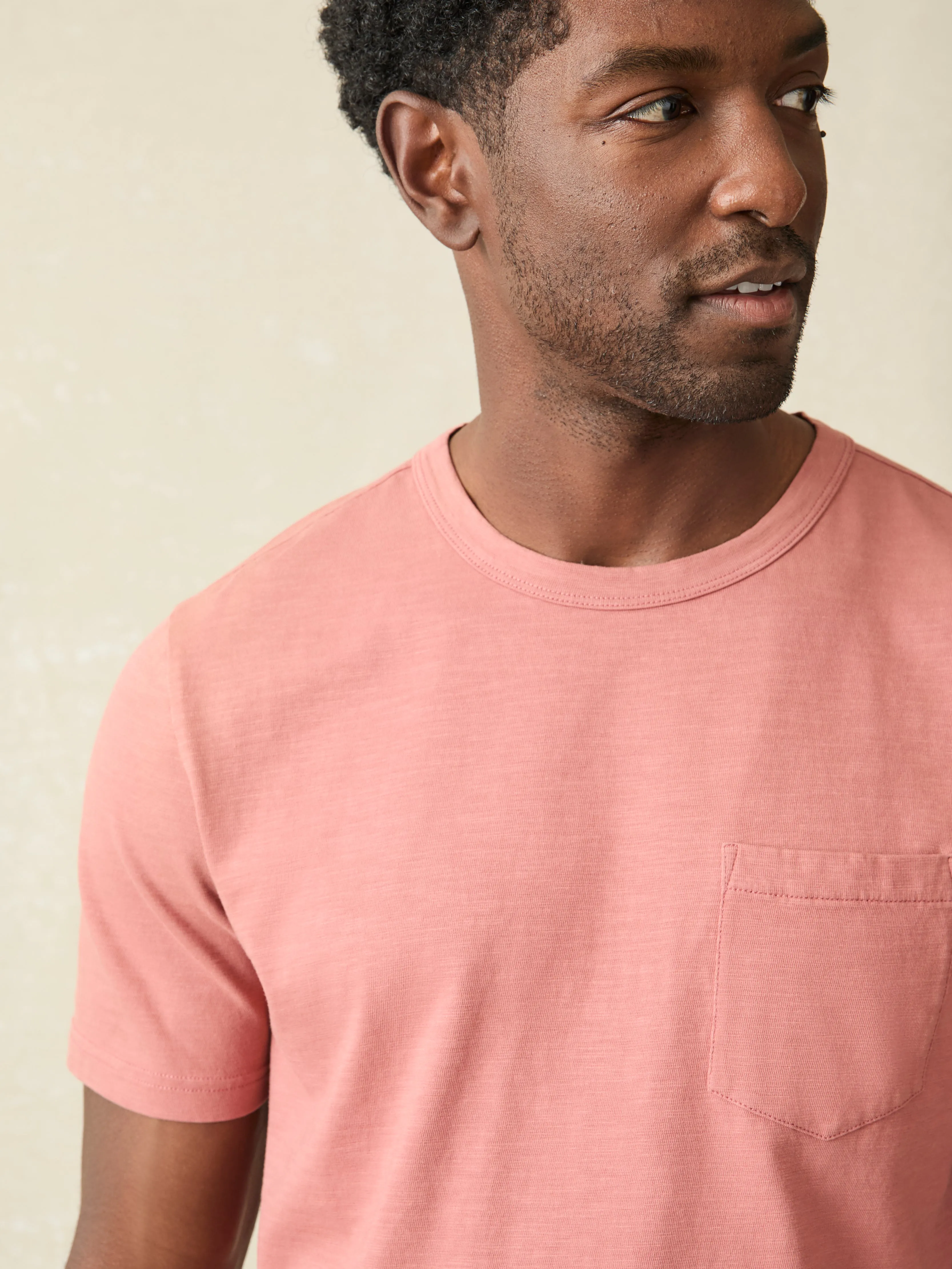 Sunwashed Pocket Tee (Tall) - Fall Red sold by Faherty product image thumbnail 2