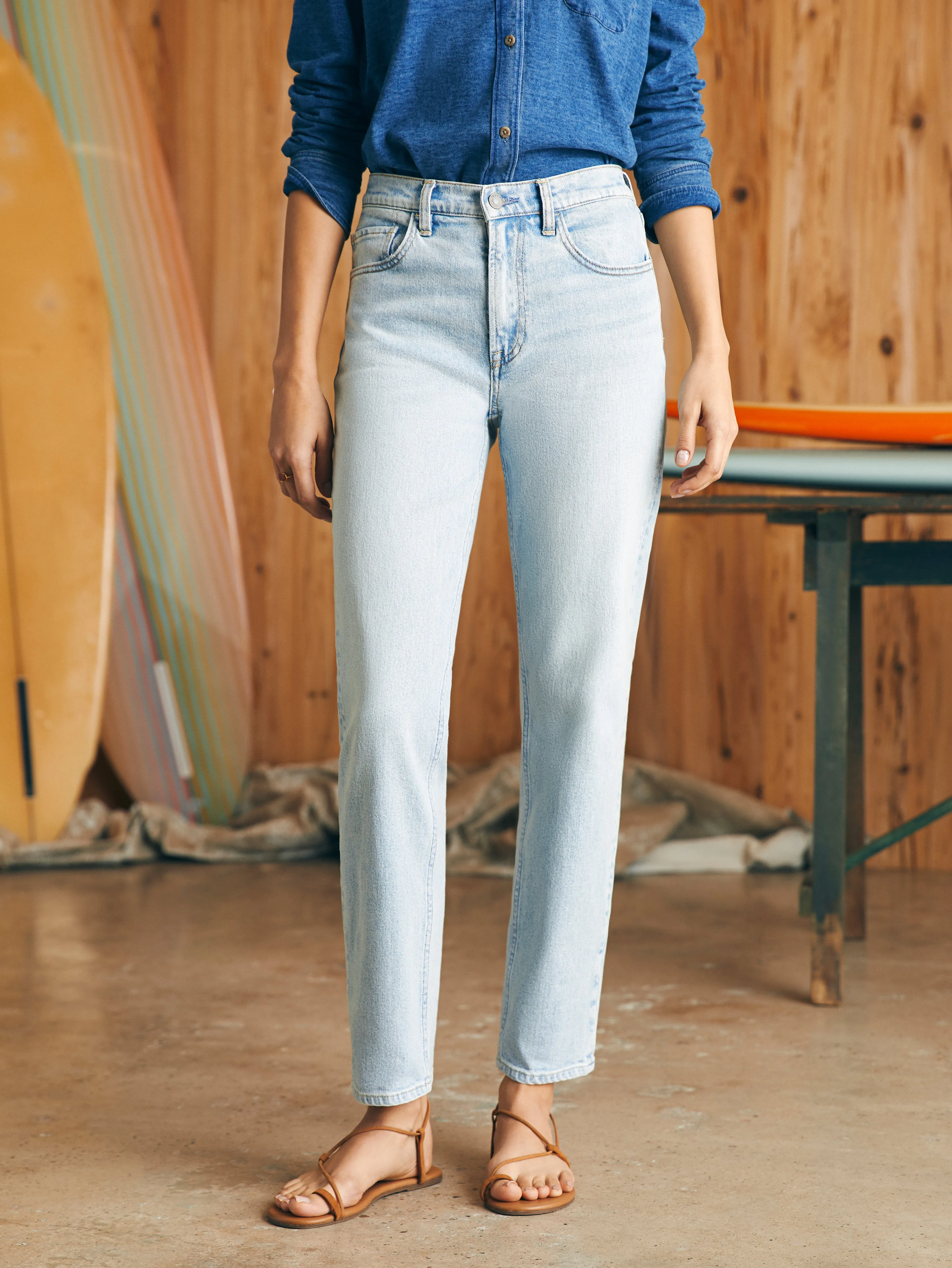 Organic Cotton Slim Straight Denim - Cloudbreak Wash sold by Faherty product image thumbnail 2