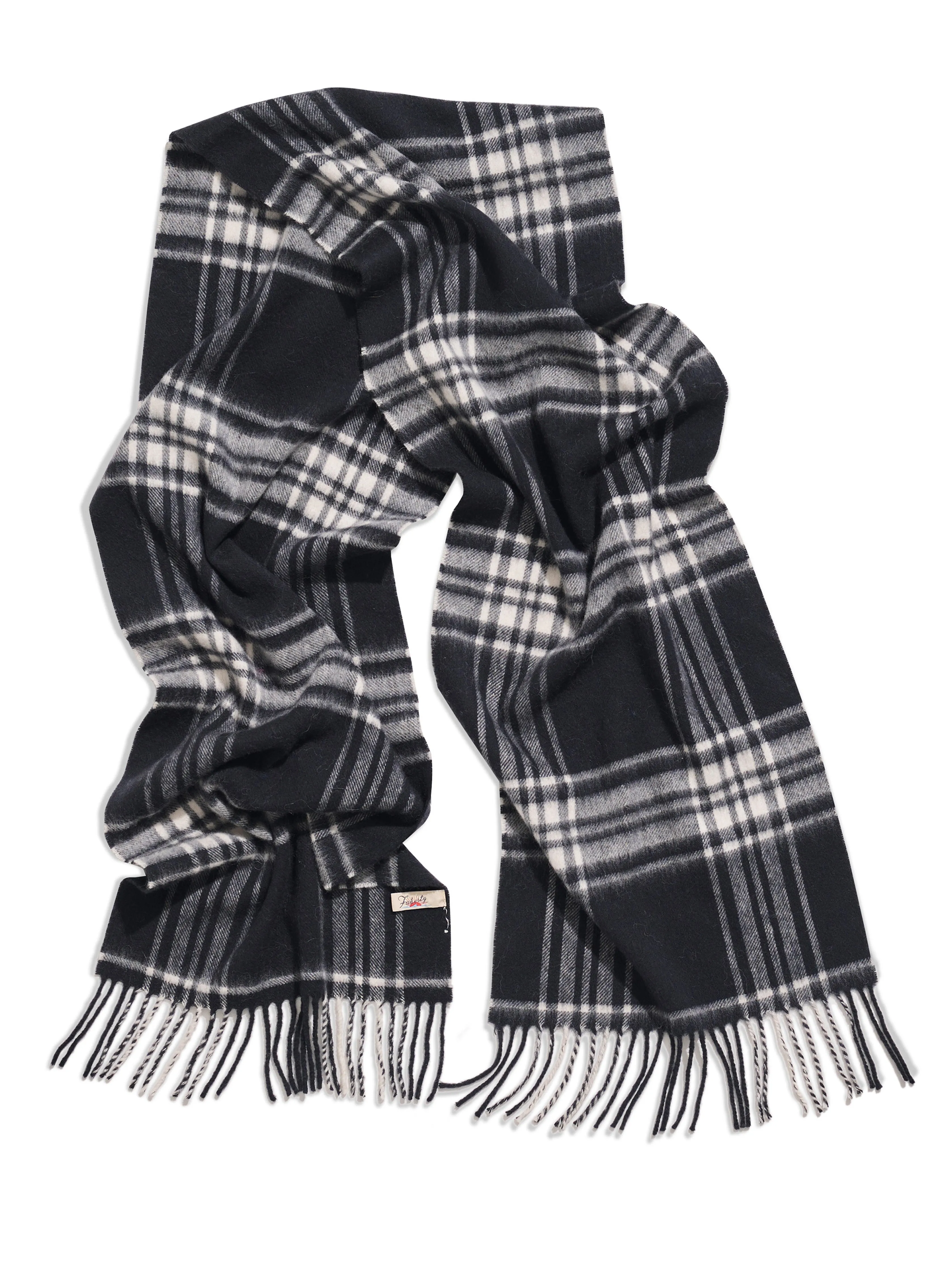 Charcoal Bone Plaid Scarf - Charcoal sold by Faherty product image thumbnail 2