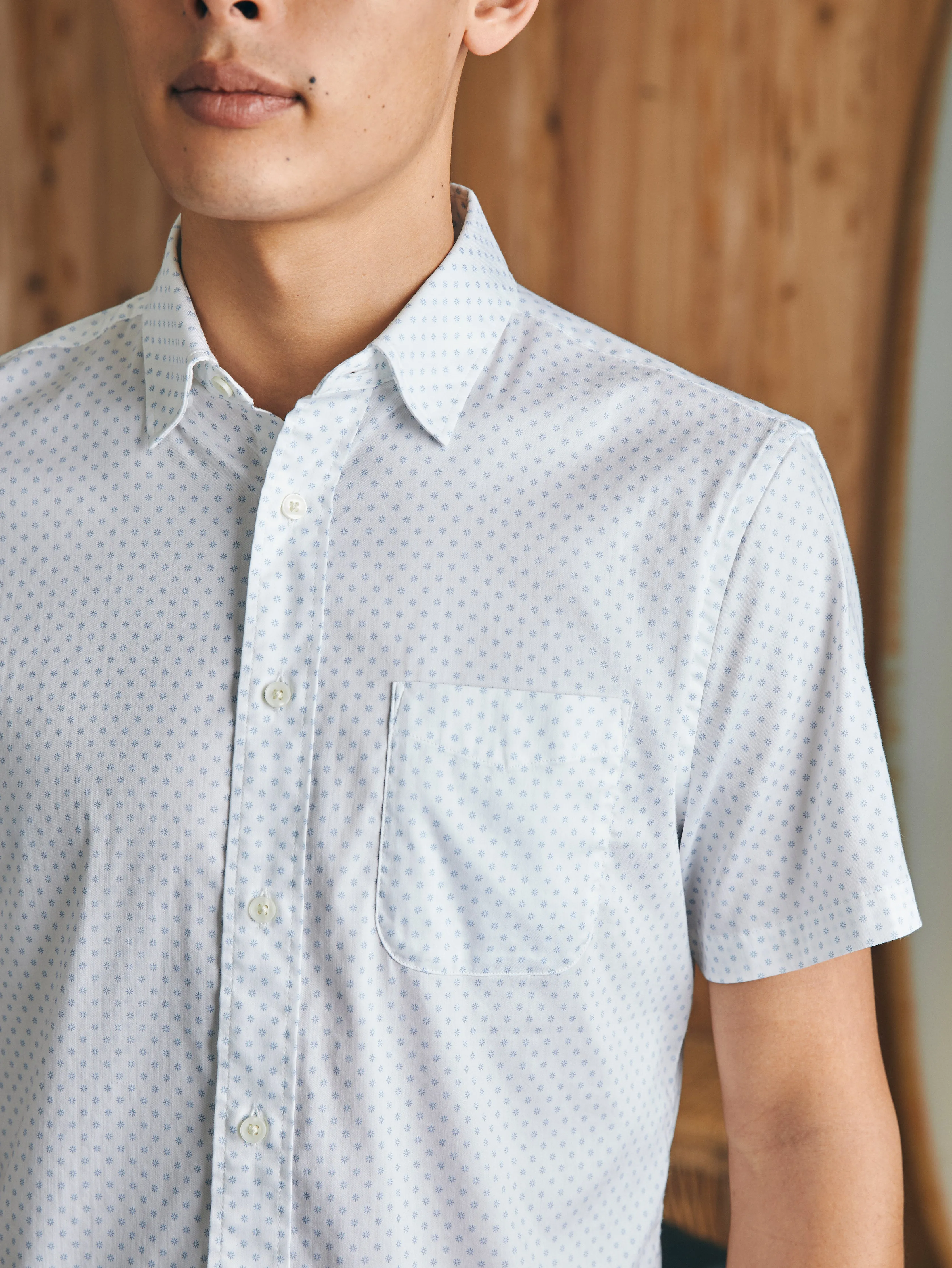 Movement™ Short-Sleeve Shirt (Tall) - Mist Sunburst sold by Faherty product image thumbnail 2