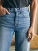 Organic Cotton Slim Straight Ankle Denim - Lakewood Wash sold by Faherty