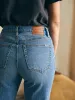 Organic Cotton Slim Straight Ankle Denim - Lakewood Wash sold by Faherty