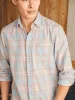 Sunwashed Chambray Shirt - Coral Bay Plaid sold by Faherty