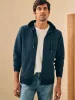 Double Knit Zip Hoodie - Varsity Navy Heather sold by Faherty
