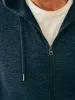 Double Knit Zip Hoodie - Varsity Navy Heather sold by Faherty