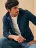 Double Knit Zip Hoodie - Varsity Navy Heather sold by Faherty